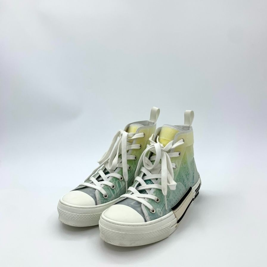 Dior Dior Grade A B23 Logo-Print Yellow & Green Gradient High-Top Size US 9 / IT 39 - 8 Thumbnail