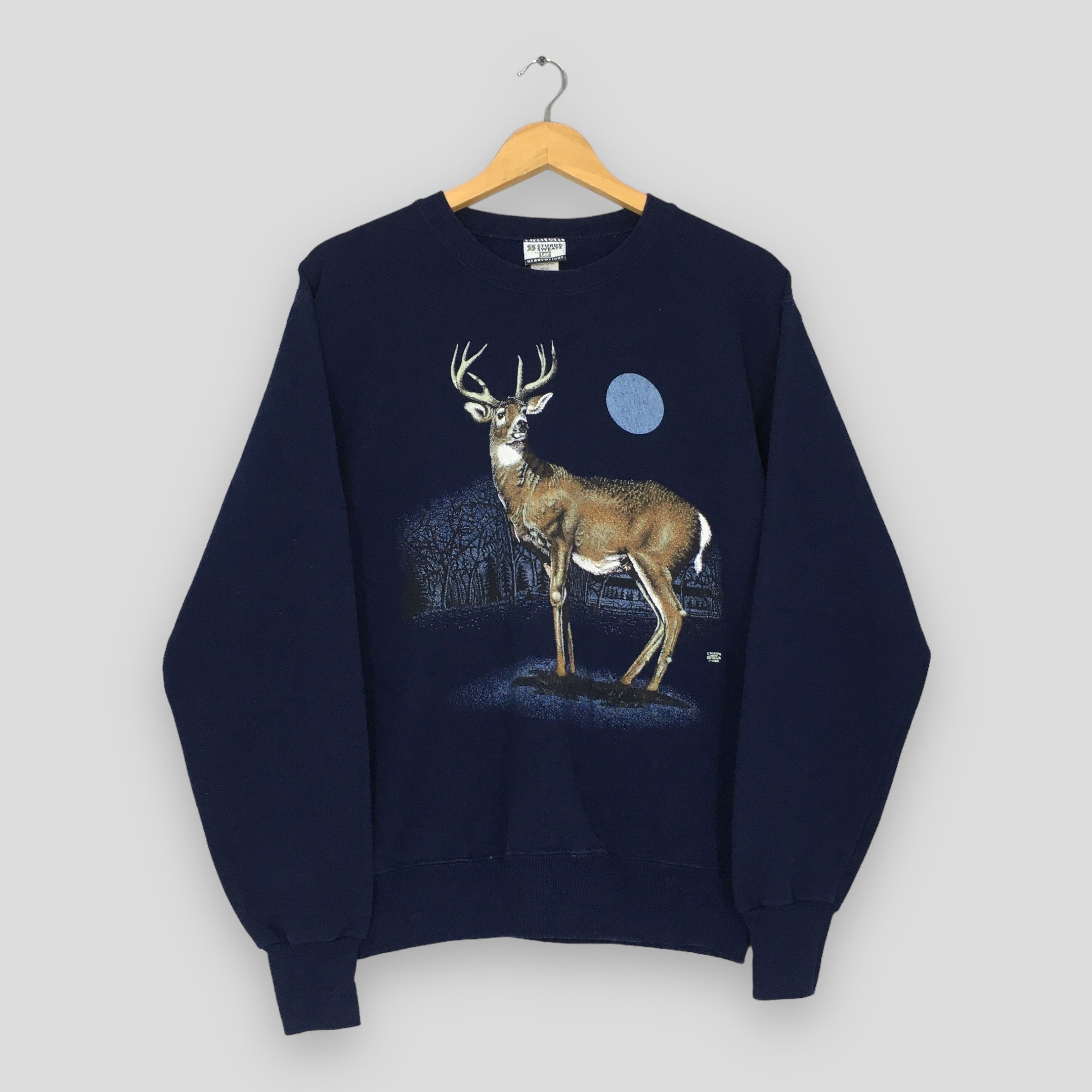 Vintage Vintage 90s White-tailed Deer Wildlife Sweatshirt Medium Size US M / EU 48-50 / 2 - 1 Thumbnail