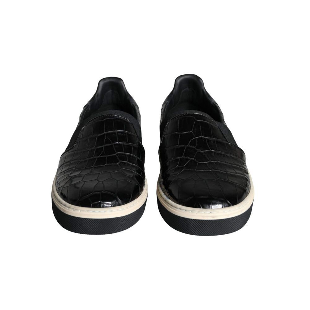 Dolce & Gabbana Dolce & Gabbana Black Leather Loafers Slippers Casual Shoes Size US 6 / EU 39 - 2 Thumbnail
