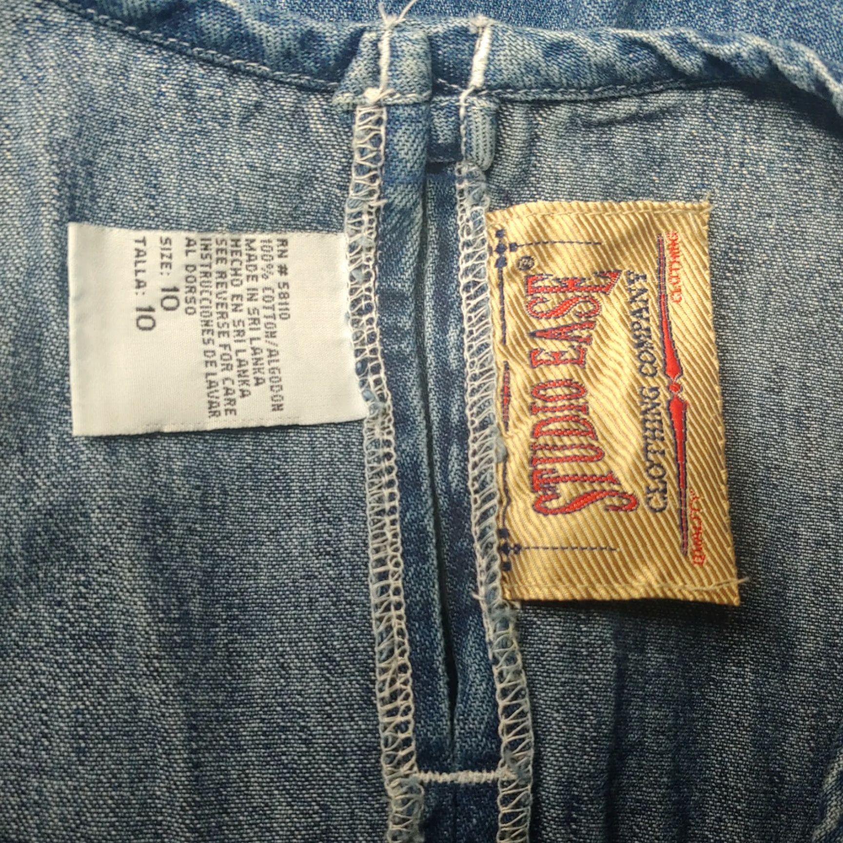 Vintage VINTAGE Studio Ease Denim Dress Womens Long Jumper Cotton Blue Retro Casual Size 10 Size L / US 10 / IT 46 - 7 Thumbnail