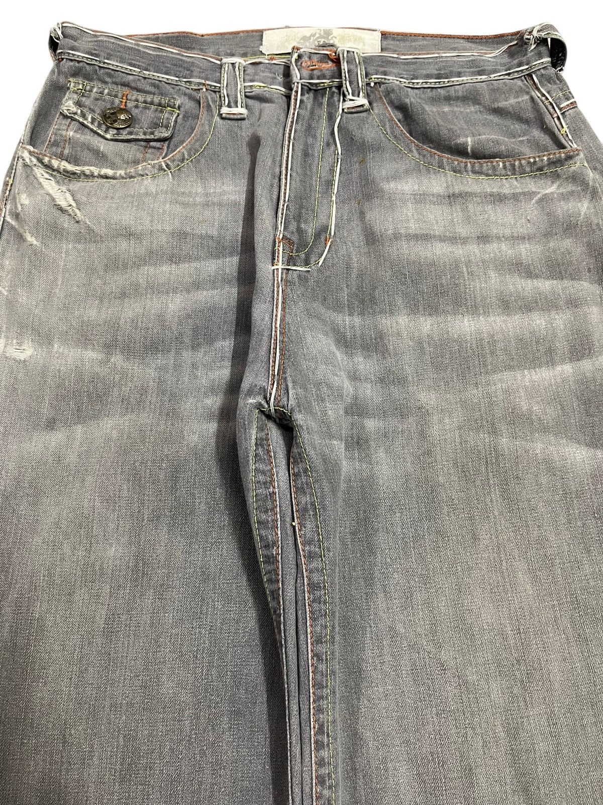 JNCO Vintage Japanese Brand Faded Wash Style Baggy Jeans Size US 32 / EU 48 - 3 Thumbnail