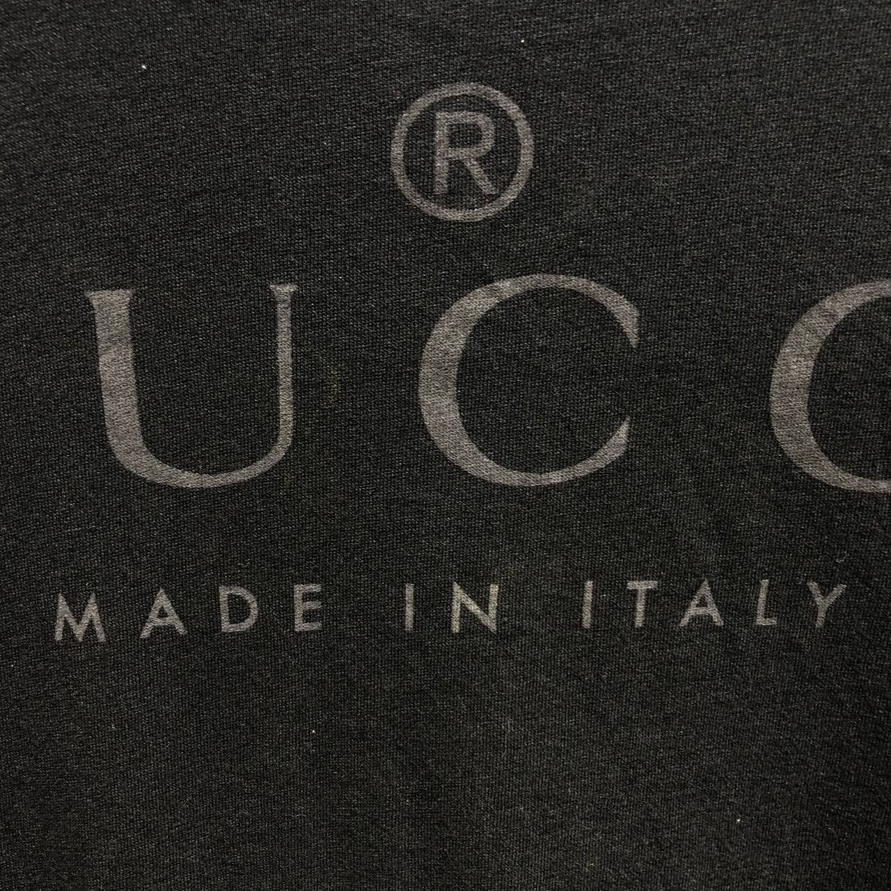 Gucci Logo Made in Italy Black on Black tee