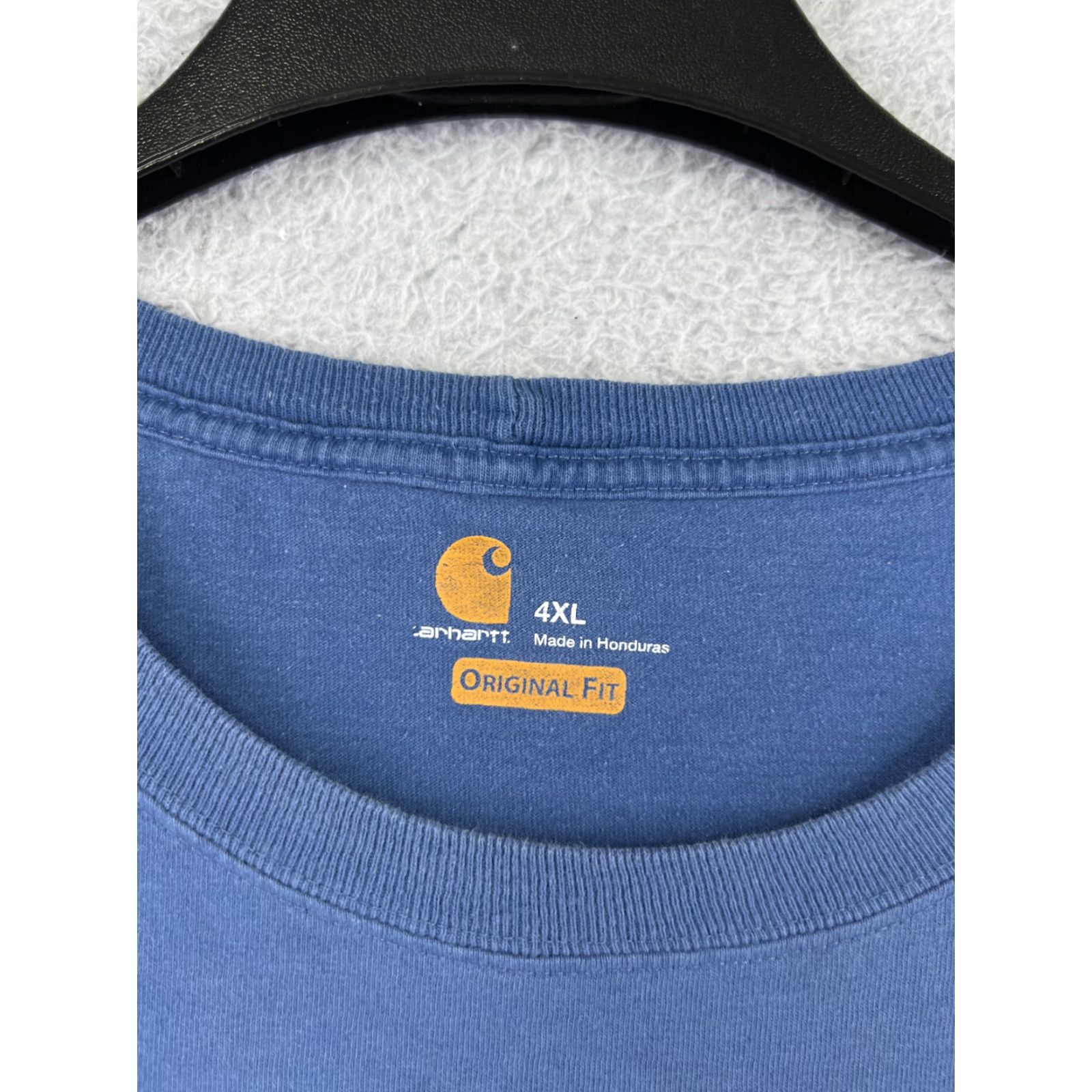 Carhartt Carhartt Shirt Men 4XL Blue Short Sleeve Crew Neck 100% Cotton T-Shirt Modern Work Logo Embroidered Size US XXL / EU 58 / 5 - 3 Thumbnail