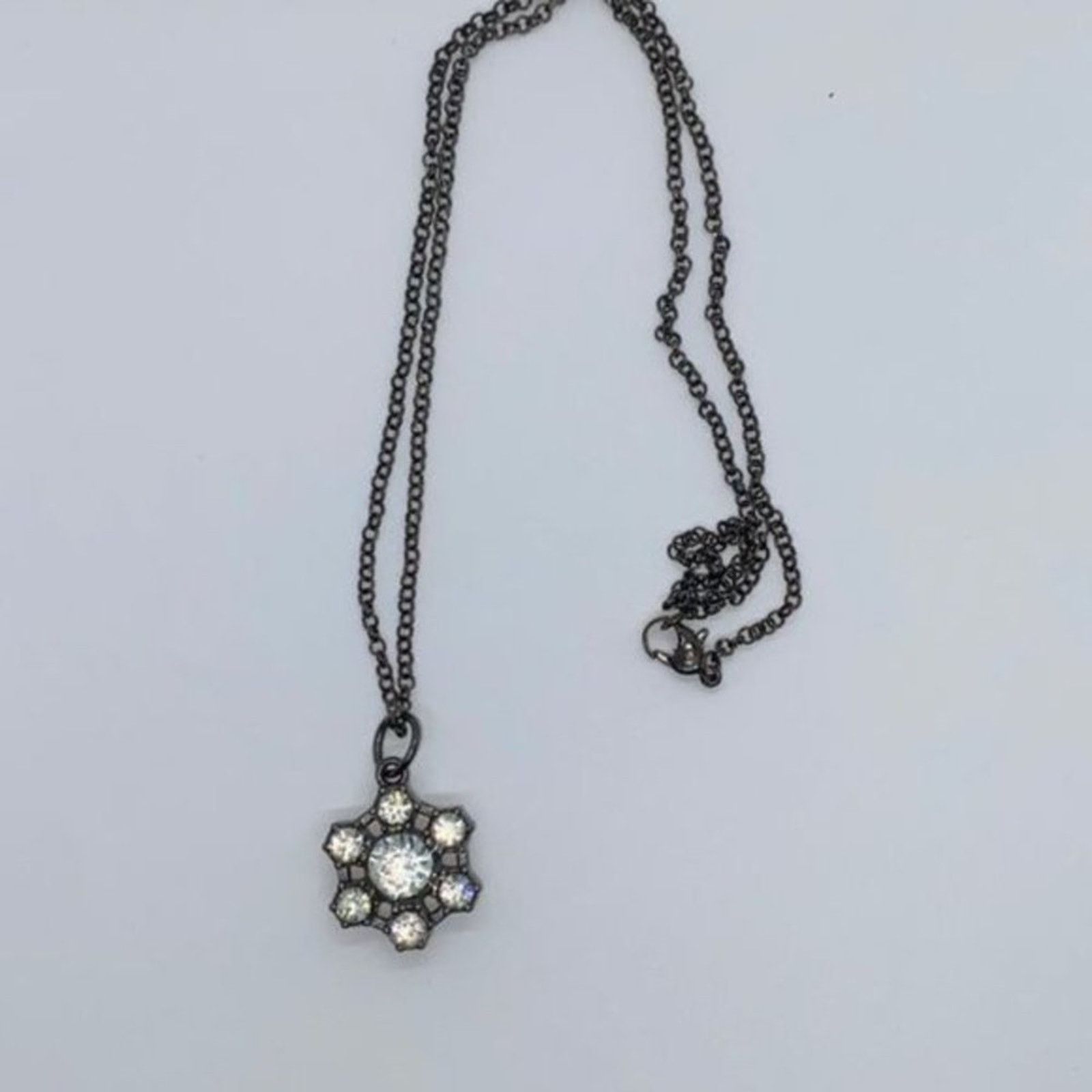 Other Black-Tone Rhinestone Pendant Necklace Size ONE SIZE - 2 Thumbnail