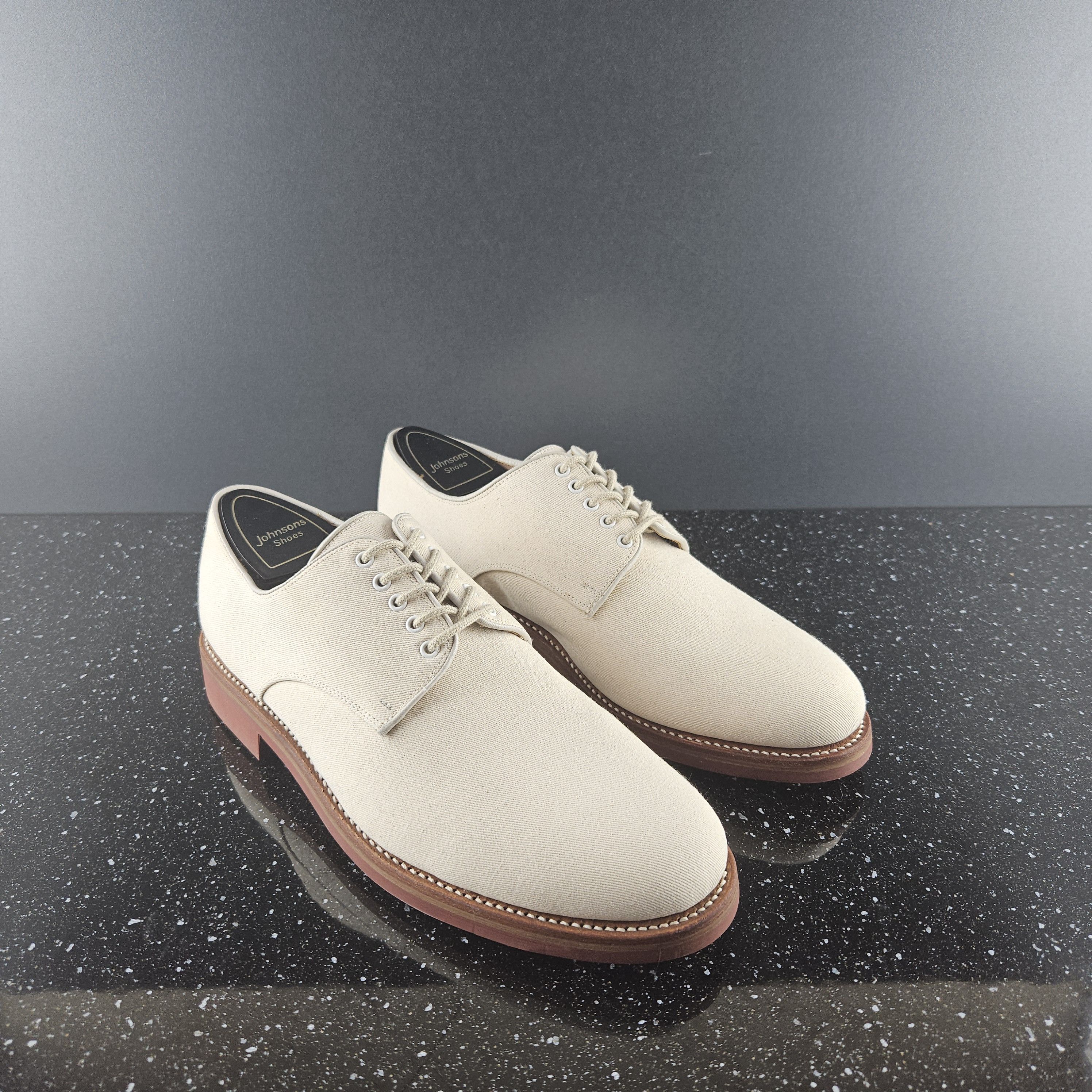 Vintage Grenson shoes beige canvas Sz 9 F