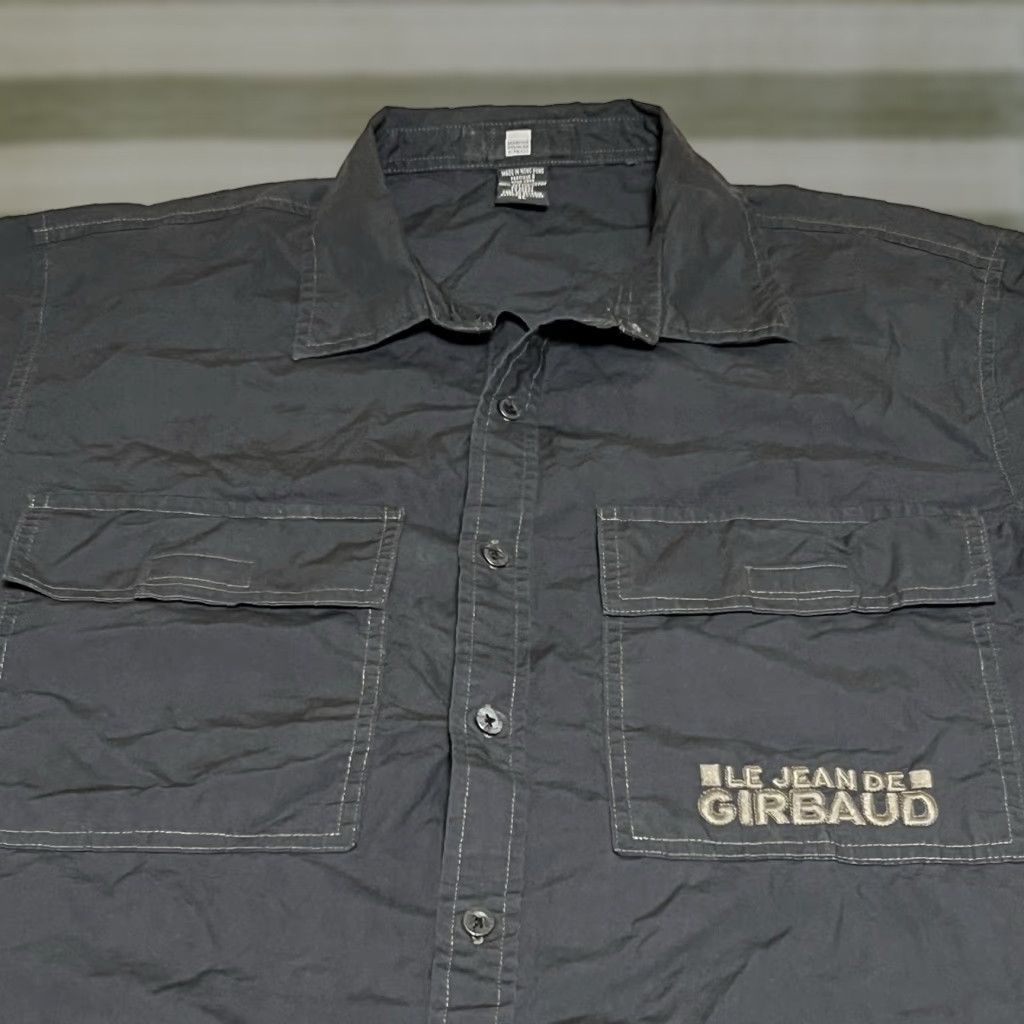 Vintage VINTAGE Marithe Francois Girbaud Button Shirt Mens XL Black Spinout Pocket Size US XL / EU 56 / 4 - 1 Thumbnail