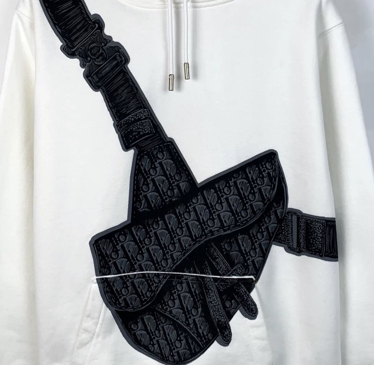 Dior Dior white saddle bag logo letter drawstring sweatshirt Size US XS / EU 42 / 0 - 4 Thumbnail