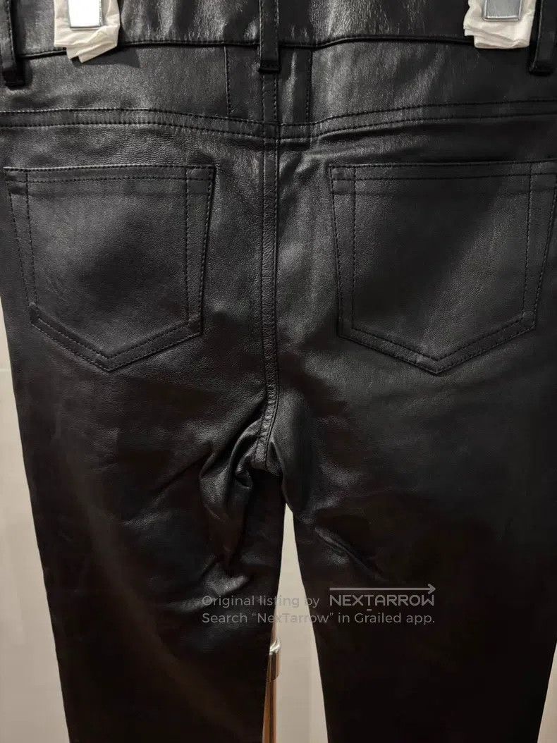 Saint Laurent Paris Saint Laurent Paris Black Leather Pants Size 39" - 4 Thumbnail
