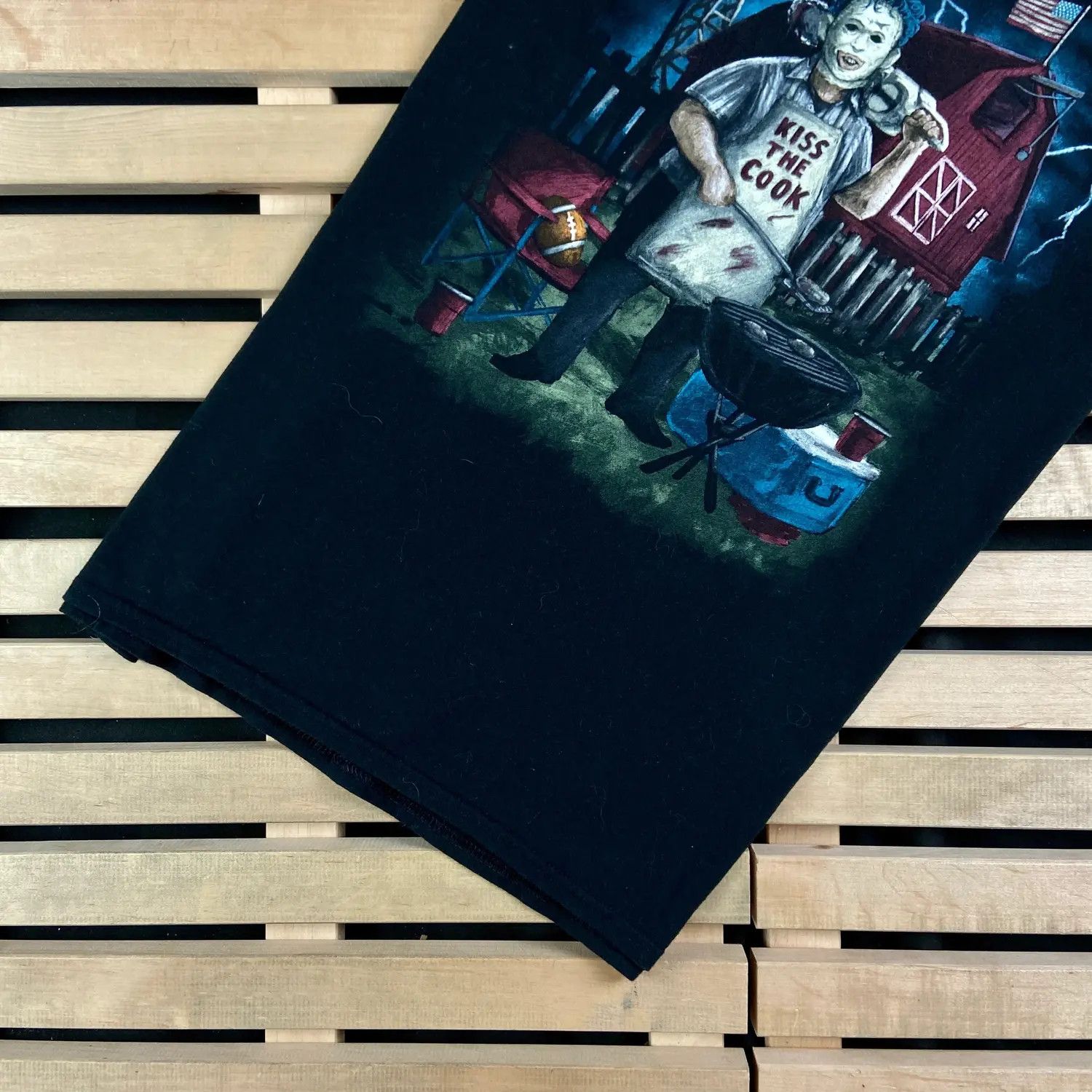 Vintage Mens Vintage T Shirt Kiss The Cook Size M Size US M / EU 48-50 / 2 - 3 Thumbnail