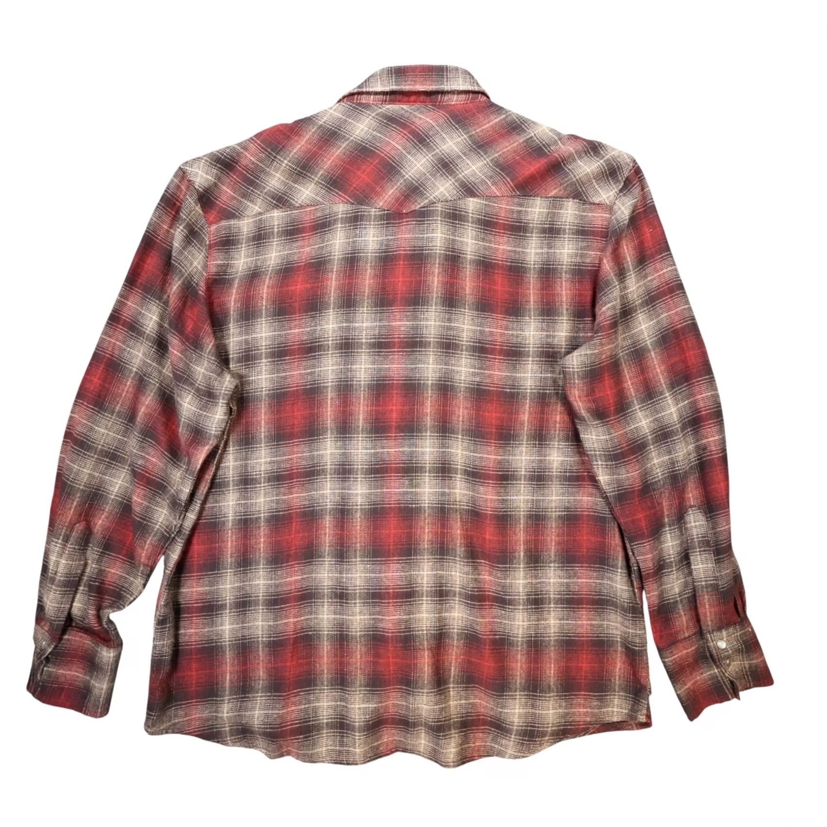 Vintage Canyon Guide Outfitters Flannel Shirt Mens XL Red Plaid Western Snap Size US XL / EU 56 / 4 - 2 Thumbnail