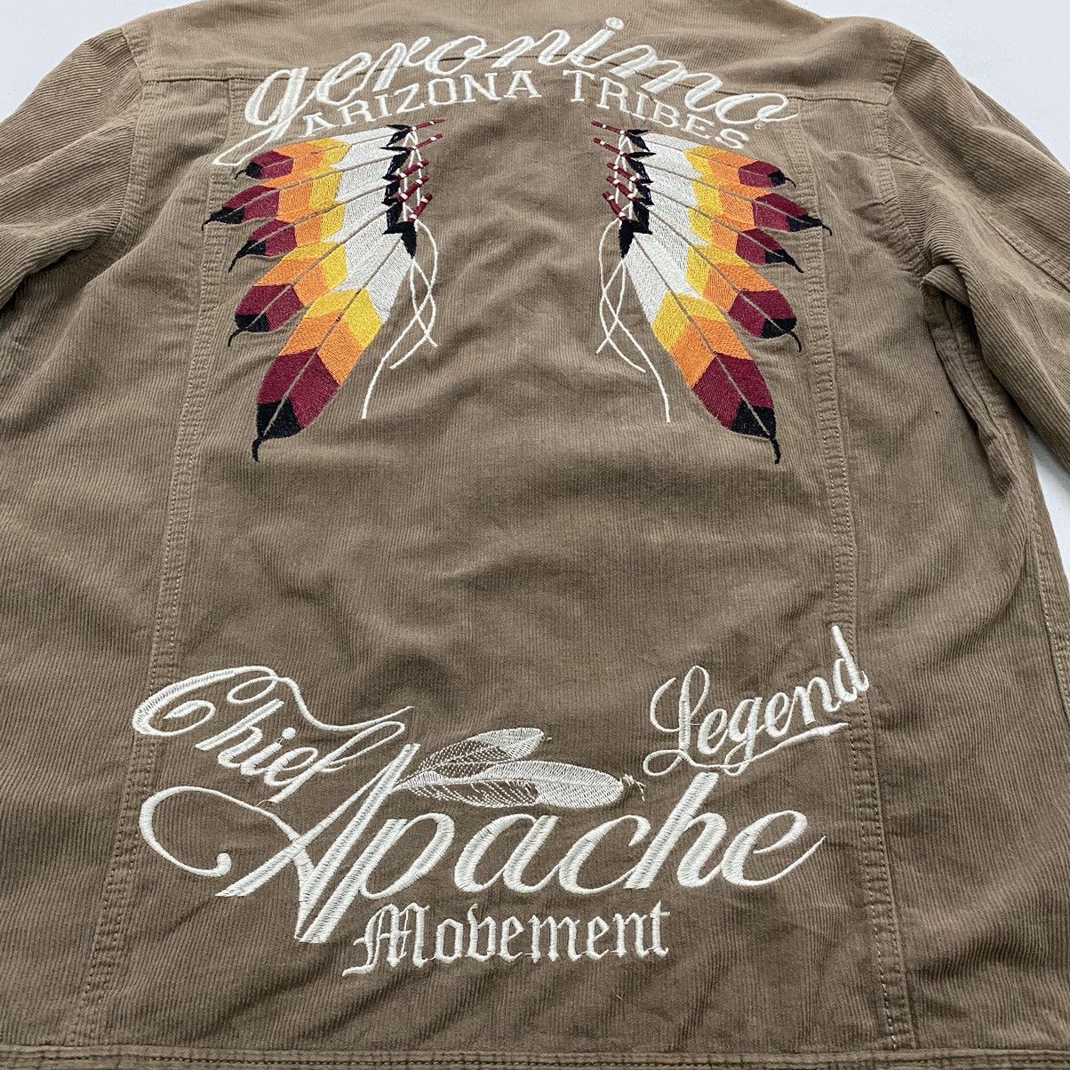 Vintage ☀️Gerinimo Arizona Tribes Native corduroy zipper jacket Size US S / EU 44-46 / 1 - 7 Thumbnail