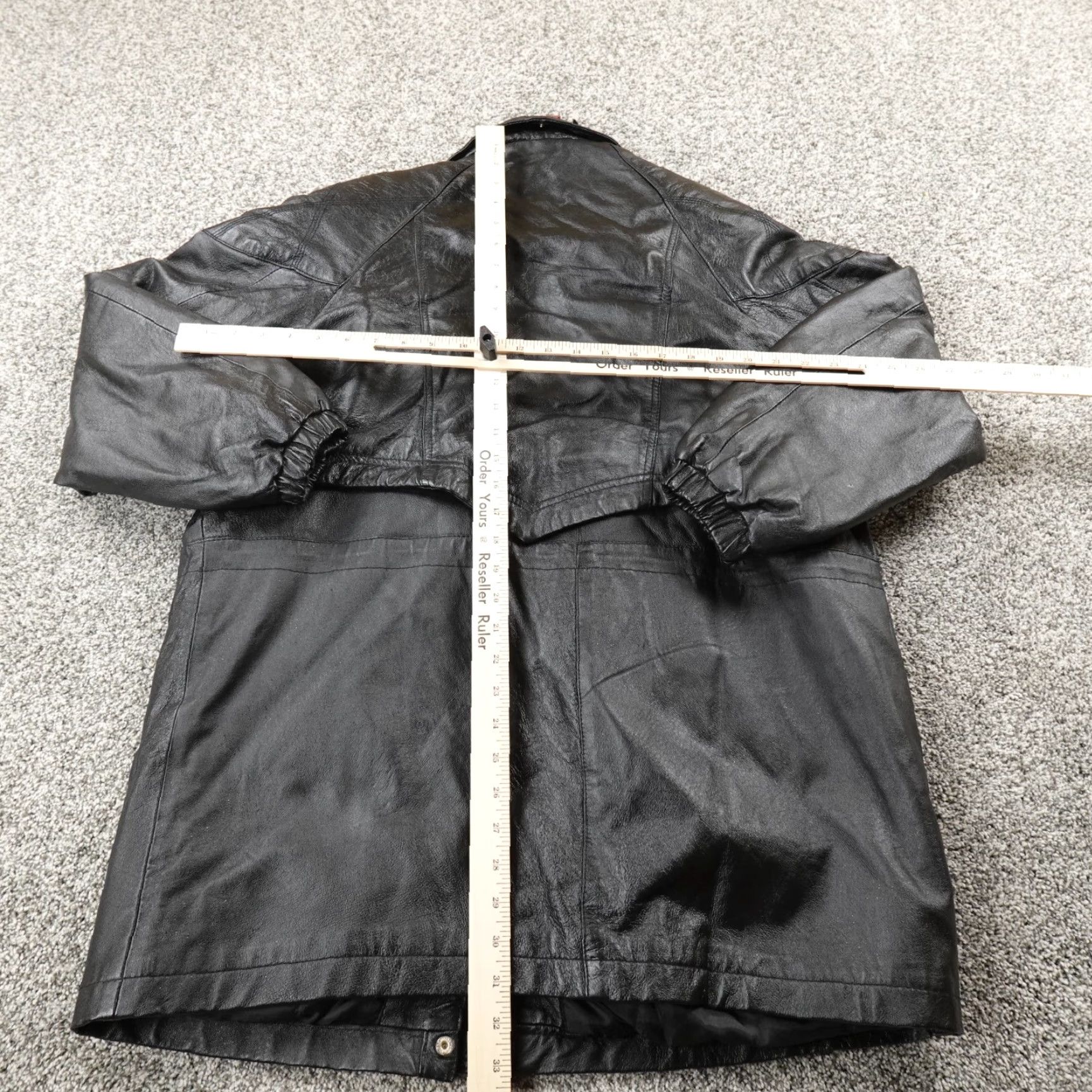 G-III VTG G III Jacket Womens L Black Leather Zip Button Parka Trench Coat Motorcycle Bar? Size L / US 10 / IT 46 - 5 Thumbnail