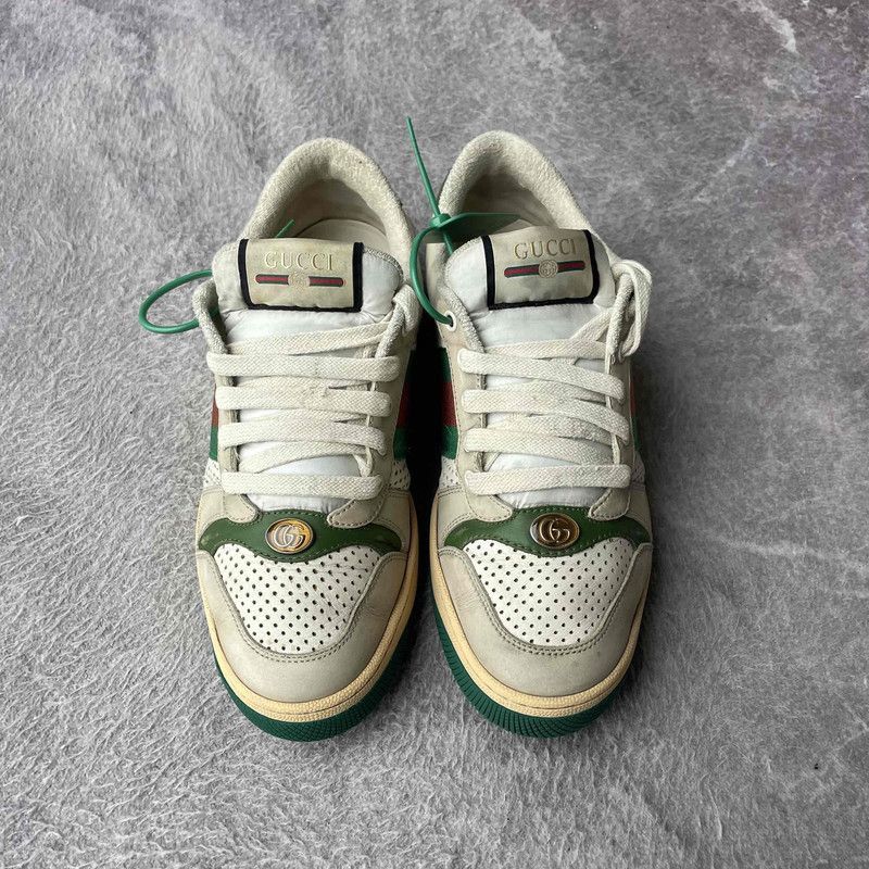 Gucci Gucci Screener Vintage Leather Sneakers for Men - Size US 7.5 / EU 40-41 - 2 Thumbnail
