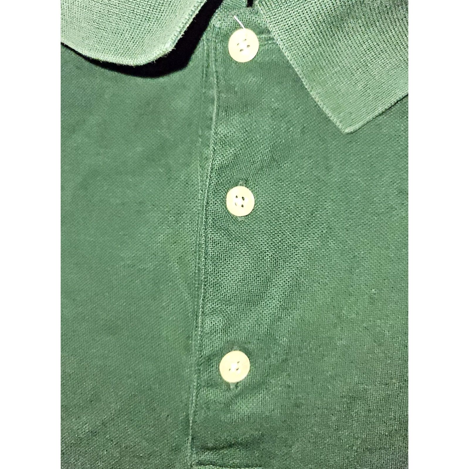 Vintage VINTAGE Master Polo Shirt Men XL Green Cotton 60s Two-Ply Short Sleeve Solid Classic Sports Dad Size US XL / EU 56 / 4 - 3 Thumbnail