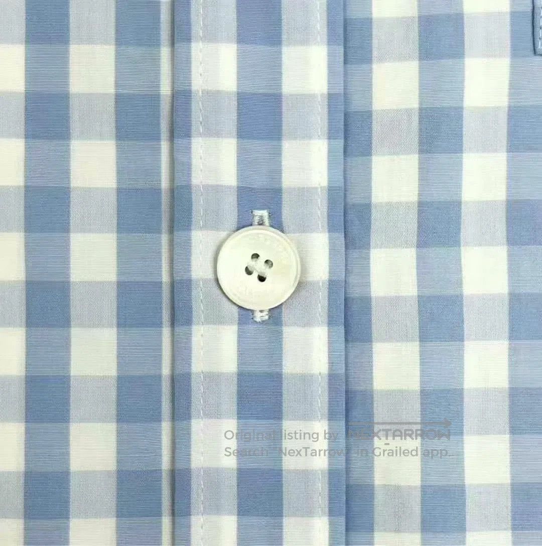 Burberry burberry blue and white check short sleeve shirt. Size US L / EU 52-54 / 3 - 5 Thumbnail