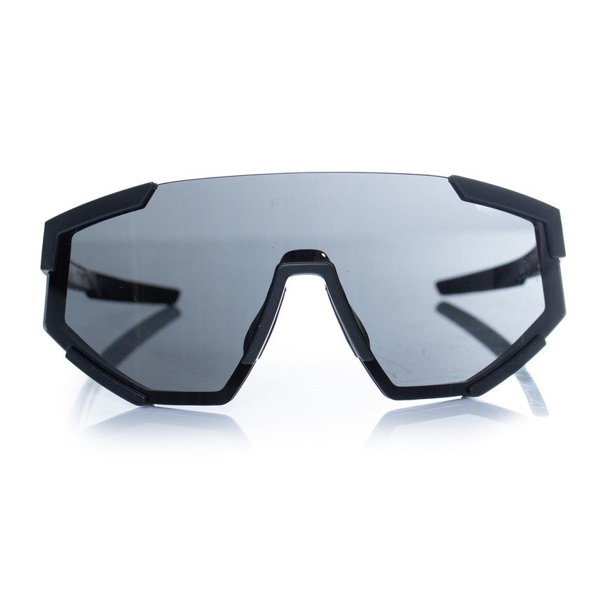 Prada Prada, shield sunglasses in black Size ONE SIZE - 1 Thumbnail