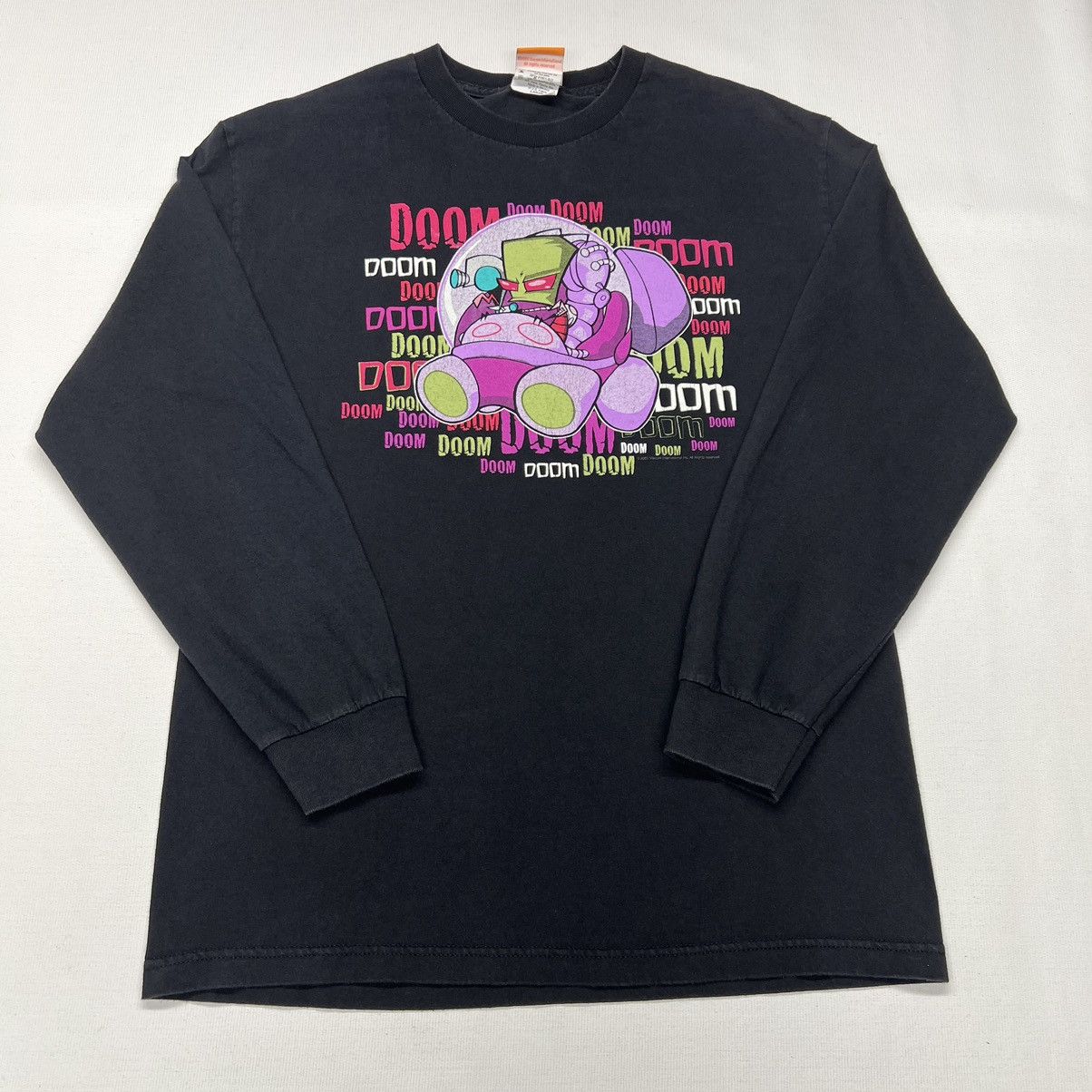 Nickelodeon × Vintage VTG Invader Zim Tee Shirt Black Nickelodeon Viacom Cartoon Size US L / EU 52-54 / 3 - 1 Thumbnail
