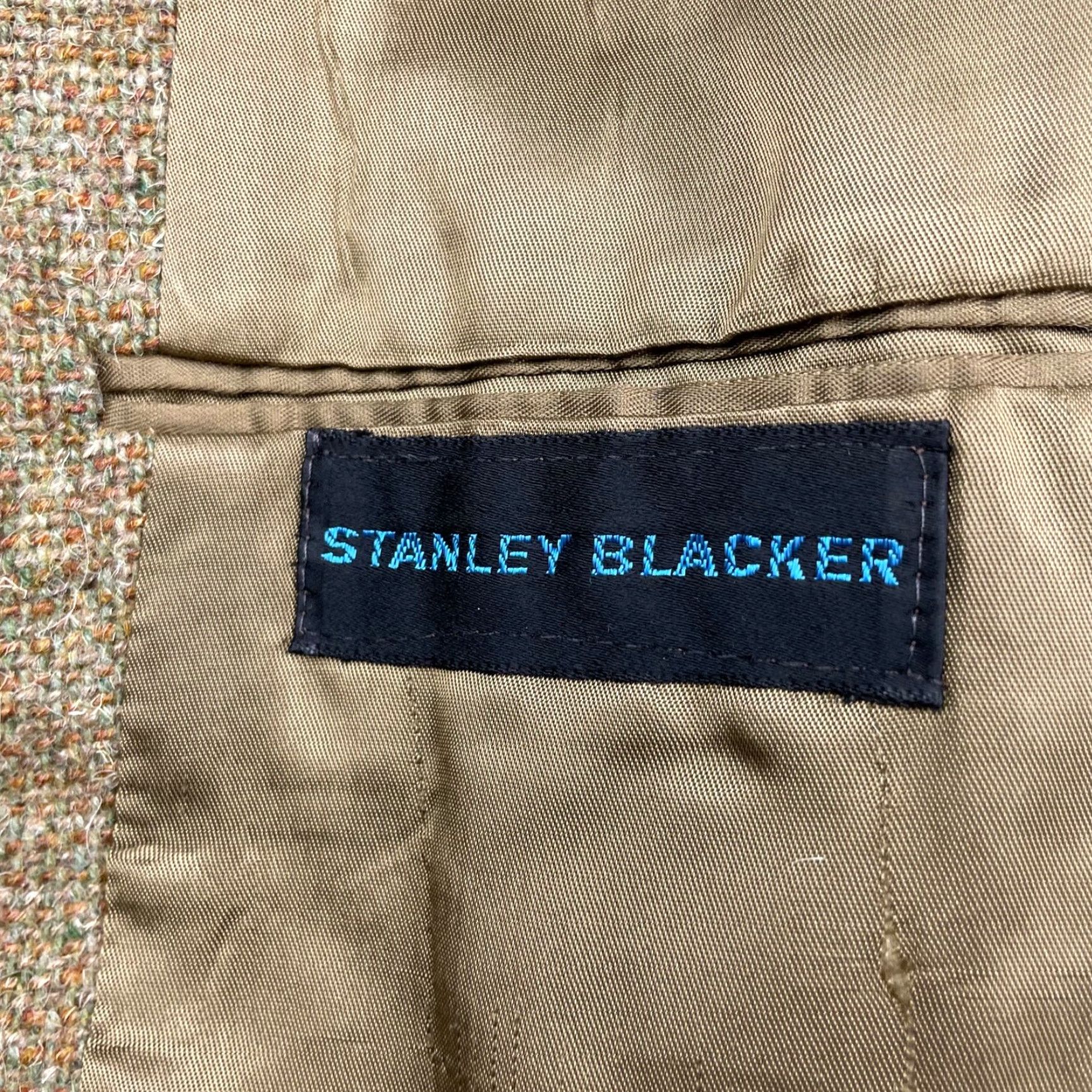 Stanley Blacker VINTAGE Stanley Blacker Blazer 42R Wool Tweed 2-Button Single-Breasted Notch Lapel Men Green Beige Brown Casual Jacket Coat Size 42R - 5 Thumbnail