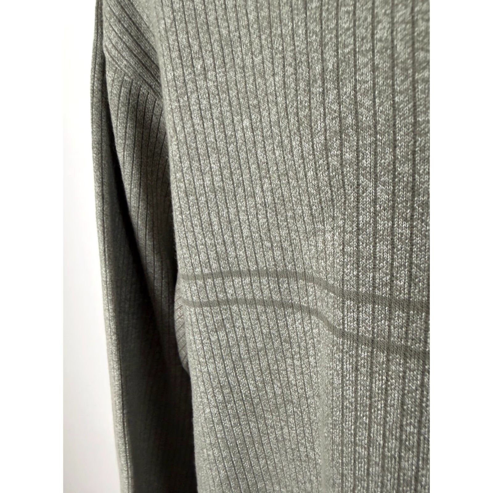 Van Heusen Y2K Ribbed Shirt Men XL V-Neck Olive Heather Heavy Preppy Long Sleeve Mens Size US XL / EU 56 / 4 - 5 Thumbnail