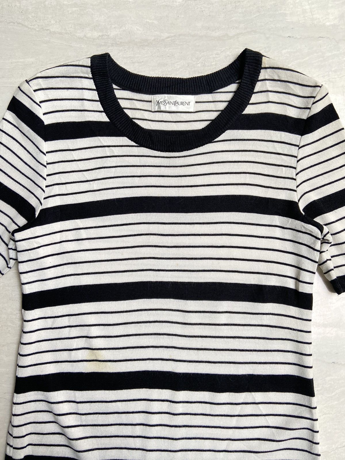 Yves Saint Laurent Yves Saint Laurent Striped Midi Dress Size XXS / US 00 / IT 34 - 4 Thumbnail