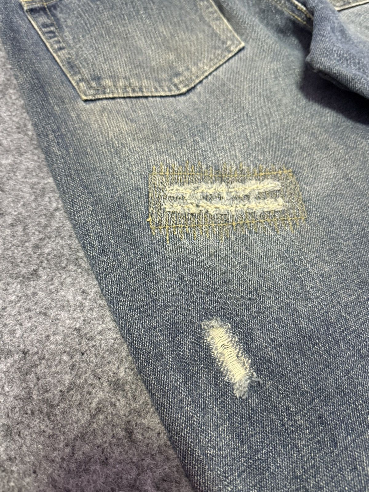 Japanese Brand Distressed Patch Work Japanese Grunge Denim Pants Size US 30 / EU 46 - 14 Thumbnail