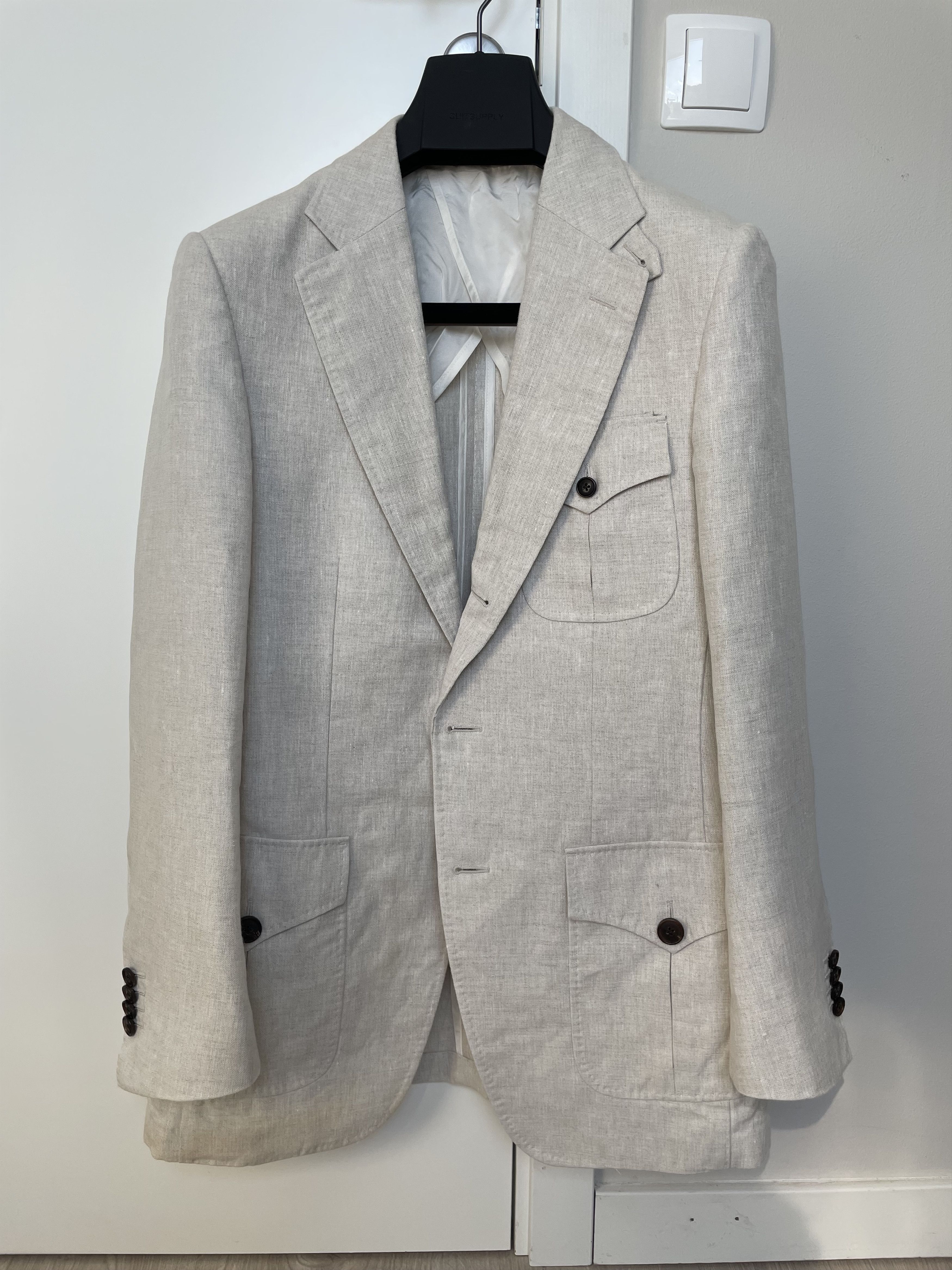Suitsupply [NO US TAX] LNWOT Suitsupply Jort linen safari jacket, 36R Size 36R - 3 Thumbnail