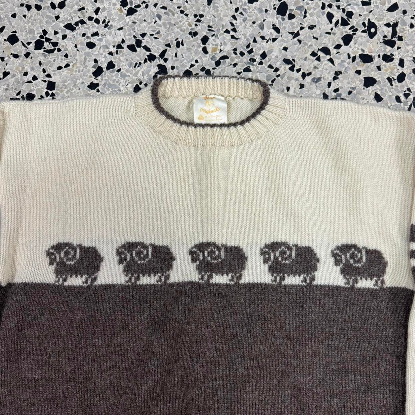 Vintage × Woolrich Woolen Mills VINTAGE TRIAN ORIGINALS PURE NEW WOOL COUNTING SHEEP SWEATER Size US M / EU 48-50 / 2 - 2 Thumbnail