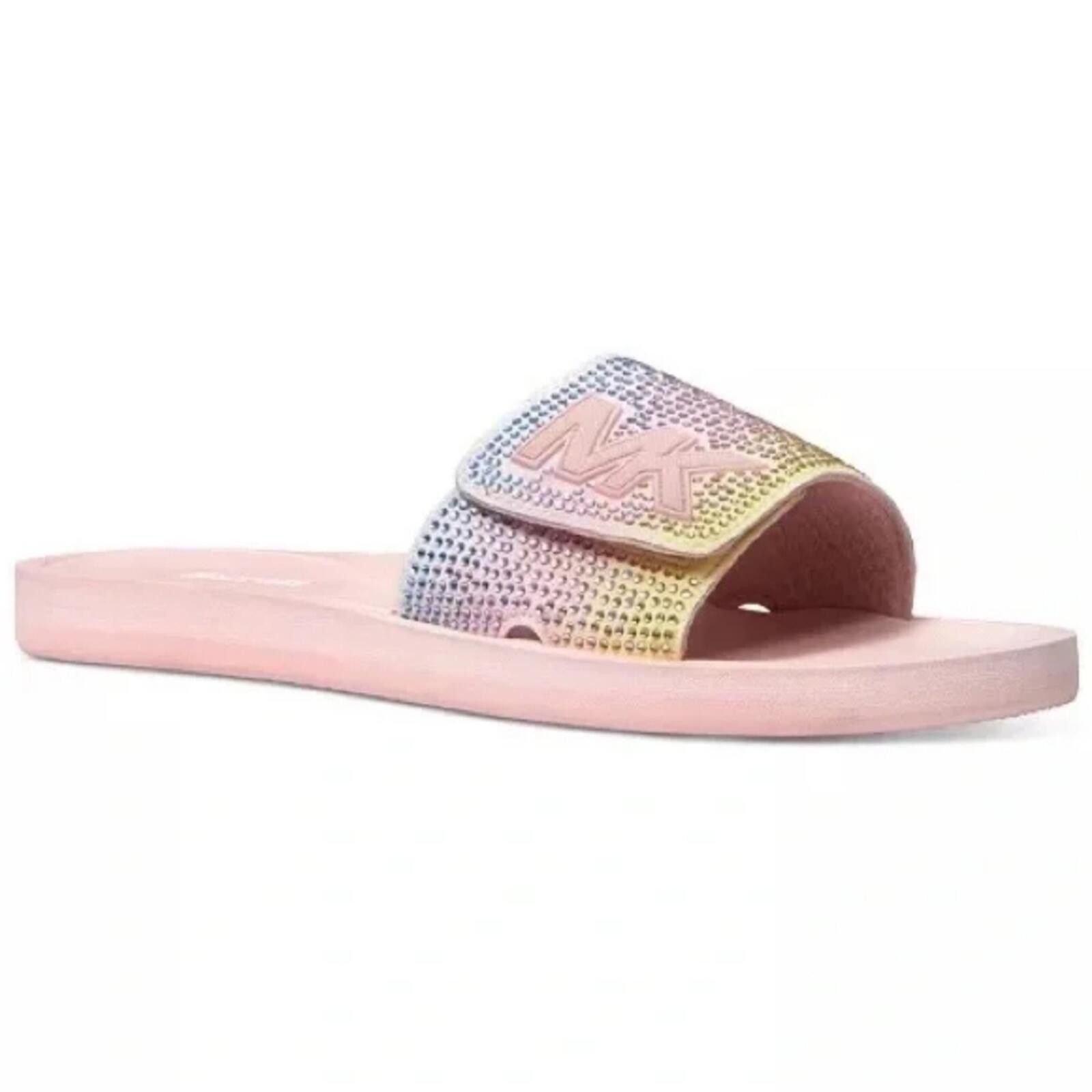 Michael Kors Michael Kors Pink Iridescent Crystal Slide Sandals Size US 8 / IT 38 - 1 Thumbnail