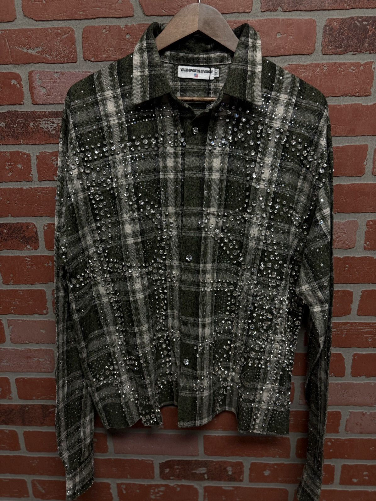 Vale Valley Crystal Flannel Long Sleeve Stones Size XL (NEW) 💎 Size US XL / EU 56 / 4 - 6 Thumbnail