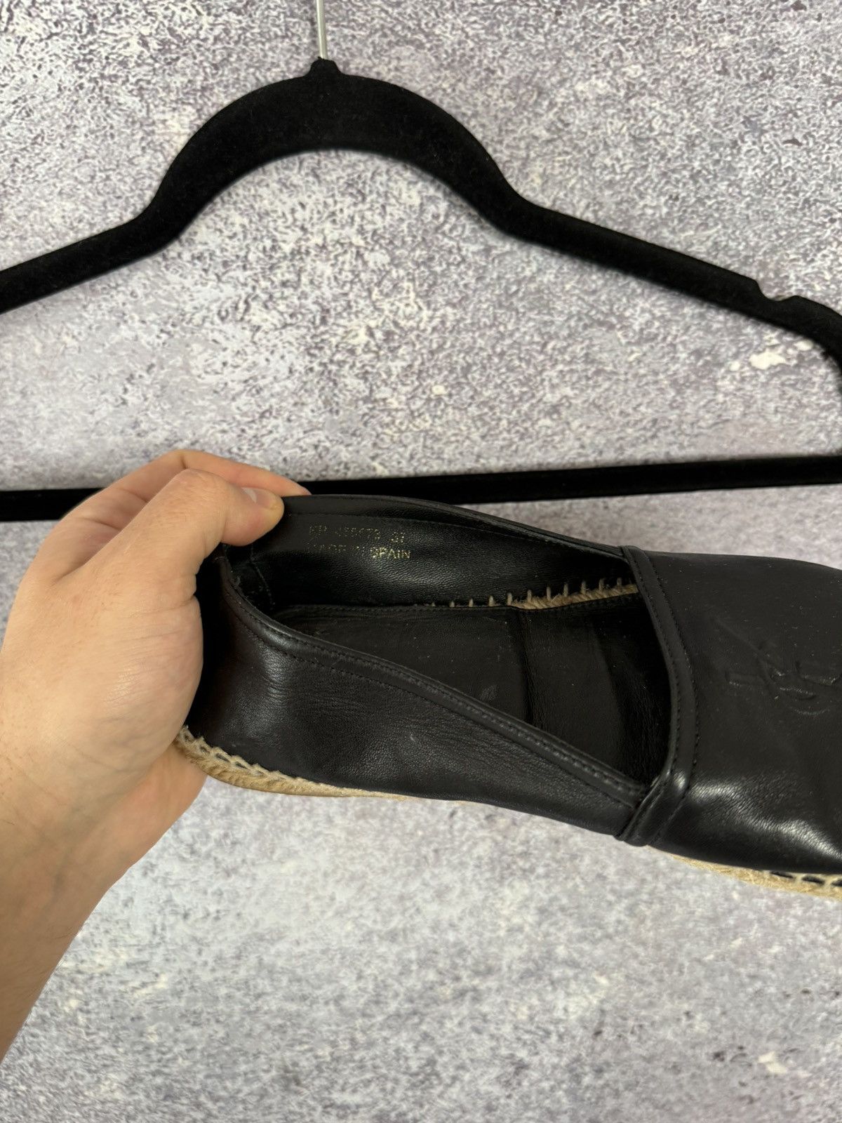 Saint Laurent Paris × Yves Saint Laurent YSL Black Monogram Espadrille 37 size women’s Size US 7 / IT 37 - 14 Thumbnail
