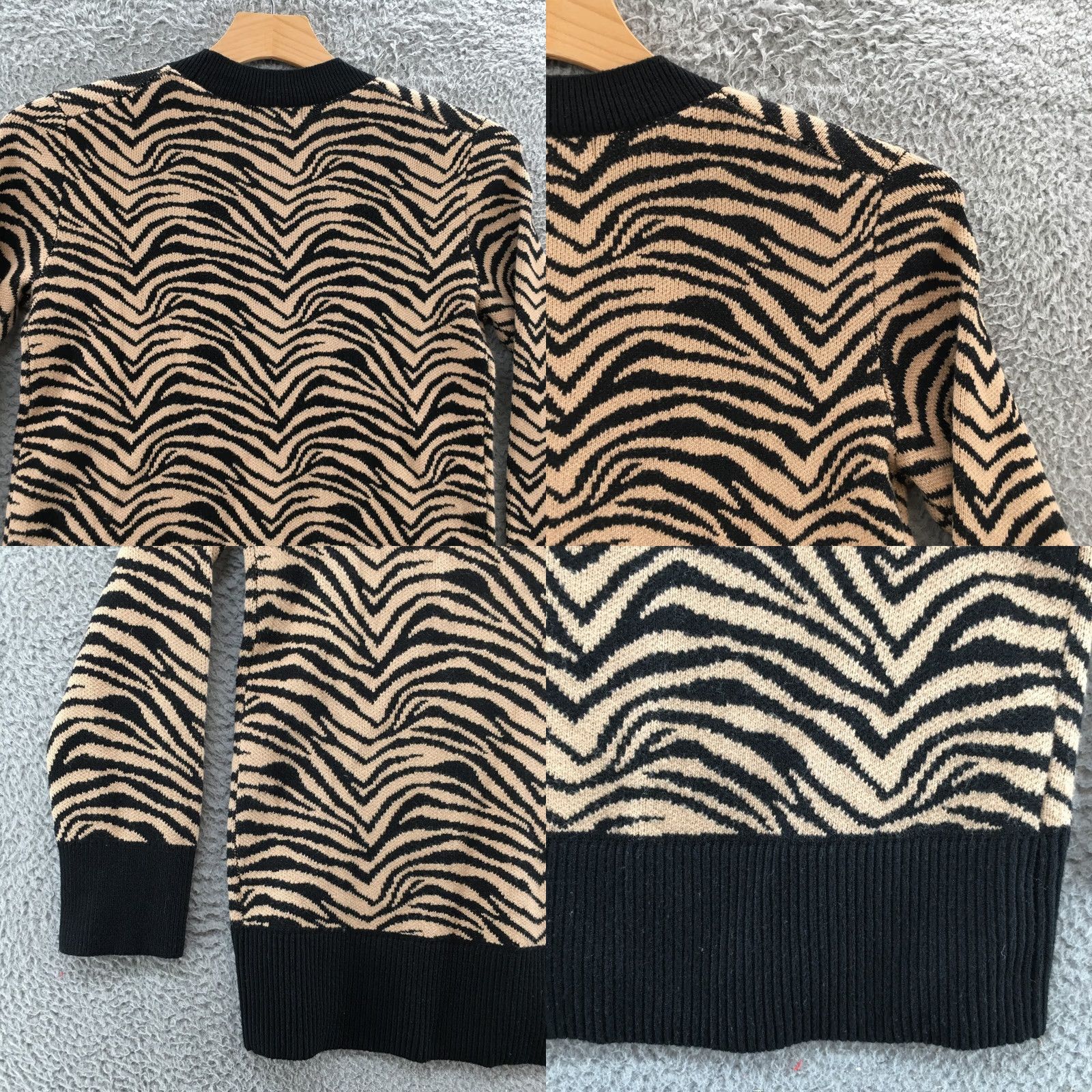 Banana Republic Banana Republic Pullover Sweater Womens XS Beige Animal Print Cotton Blend Size XS / US 0-2 / IT 36-38 - 9 Thumbnail