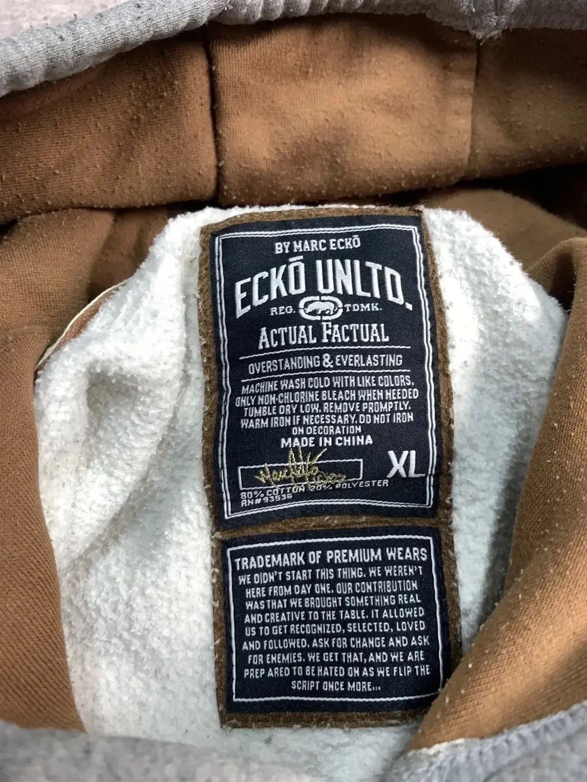 Japanese Brand × Vintage Vintage Hoodie Ecko street wear sk8 y2k faded Size US XL / EU 56 / 4 - 10 Thumbnail