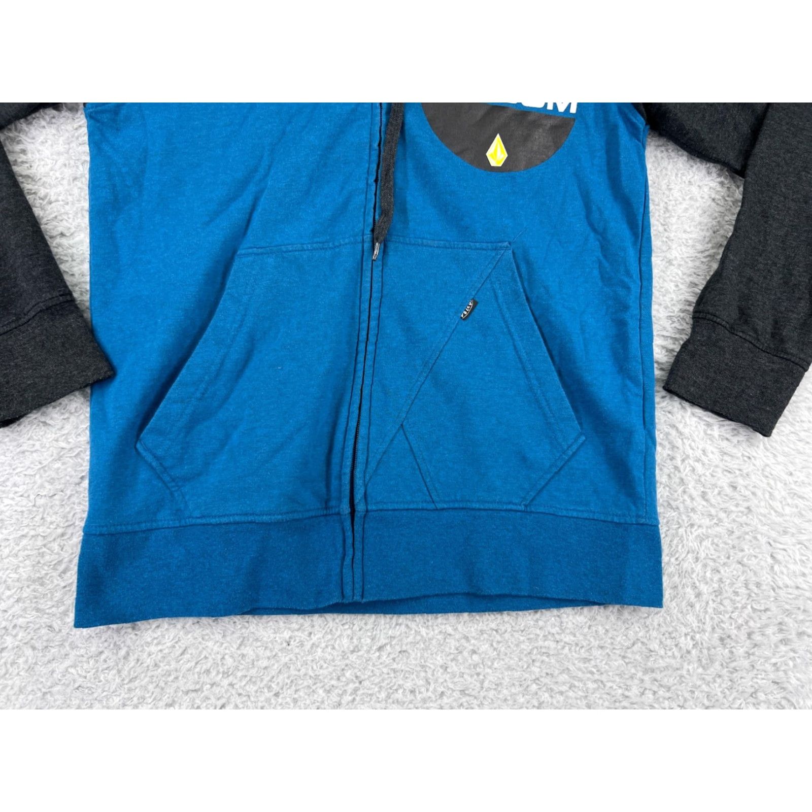 Volcom Volcom Hoodie Mens S Blue Logo Full Zip Raglan Print Graphic Size US S / EU 44-46 / 1 - 5 Thumbnail