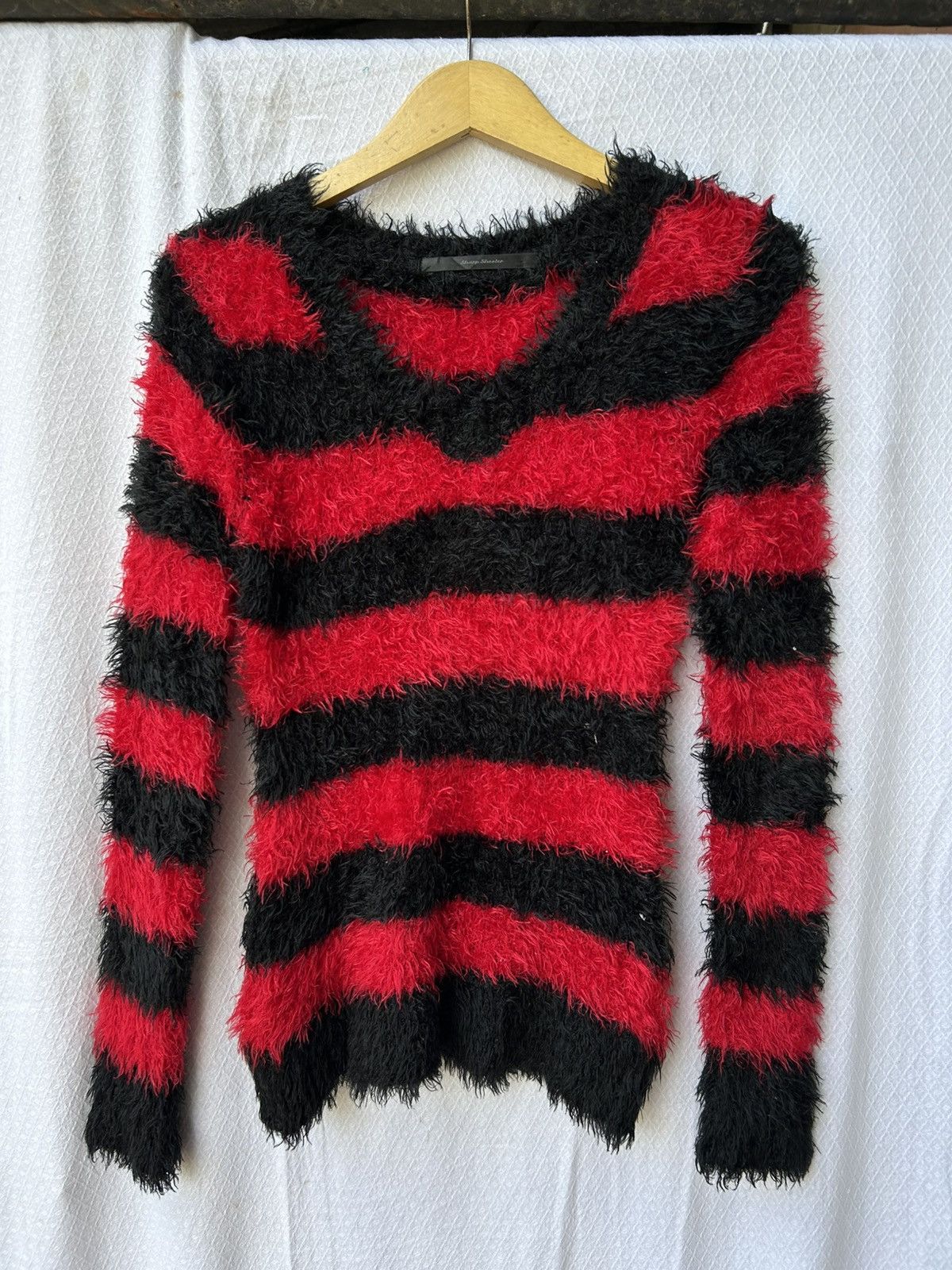 Japanese Brand Sharp shooter stripe mohair grunge knitted style Size US S / EU 44-46 / 1 - 2 Thumbnail