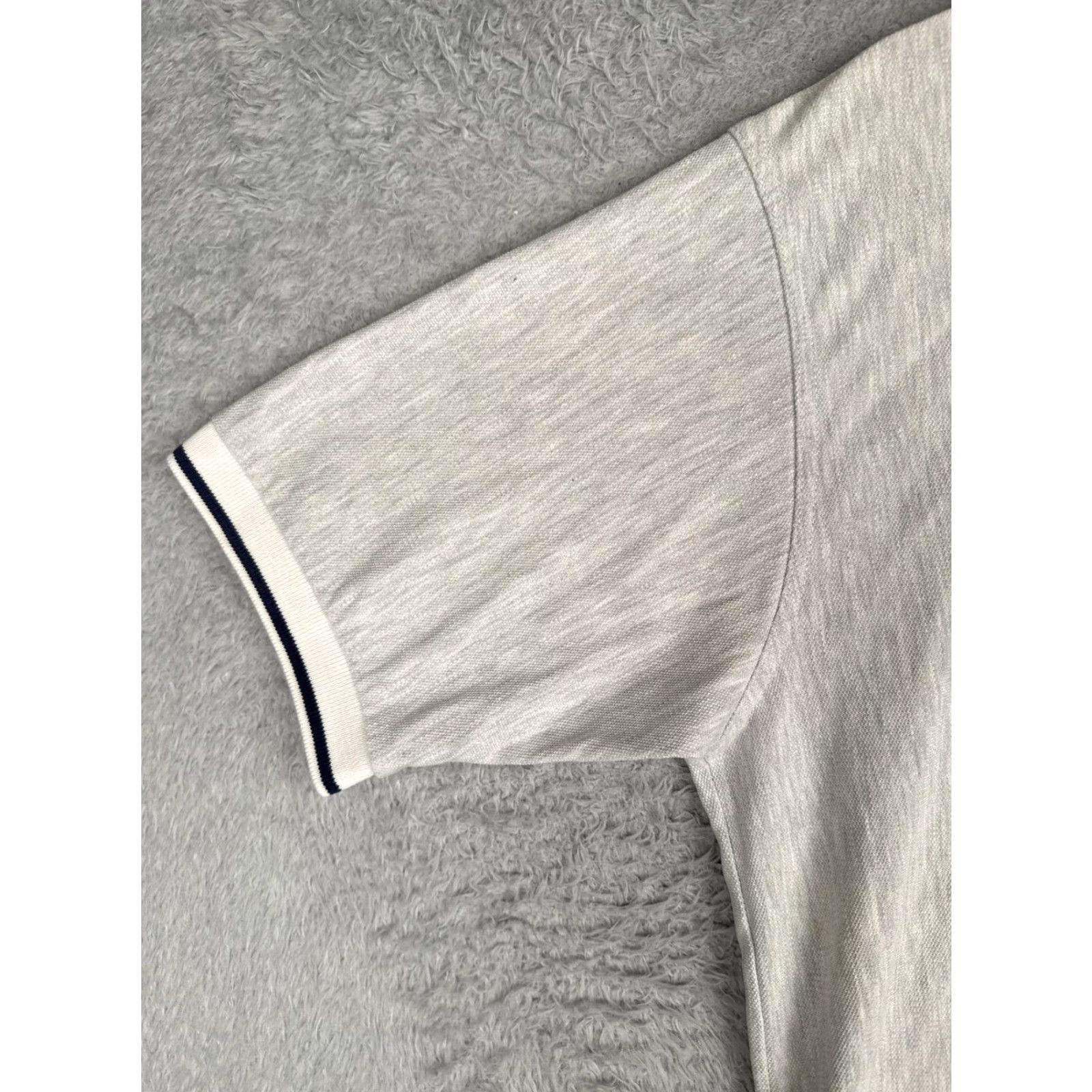 Vintage Straight Down Polo Shirt Mens Large Gray Striped Cotton Made USA Golf Casual Size US L / EU 52-54 / 3 - 3 Thumbnail