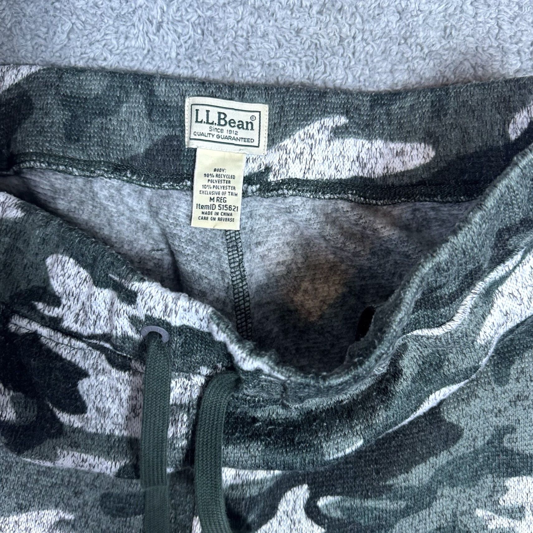 Vintage VINTAGE L.L. Bean Sweatpants Mens Medium Green Camo Lounge Lounge Pants Camouflage Army Outdoor 515621 Mens Size US 31 - 7 Thumbnail