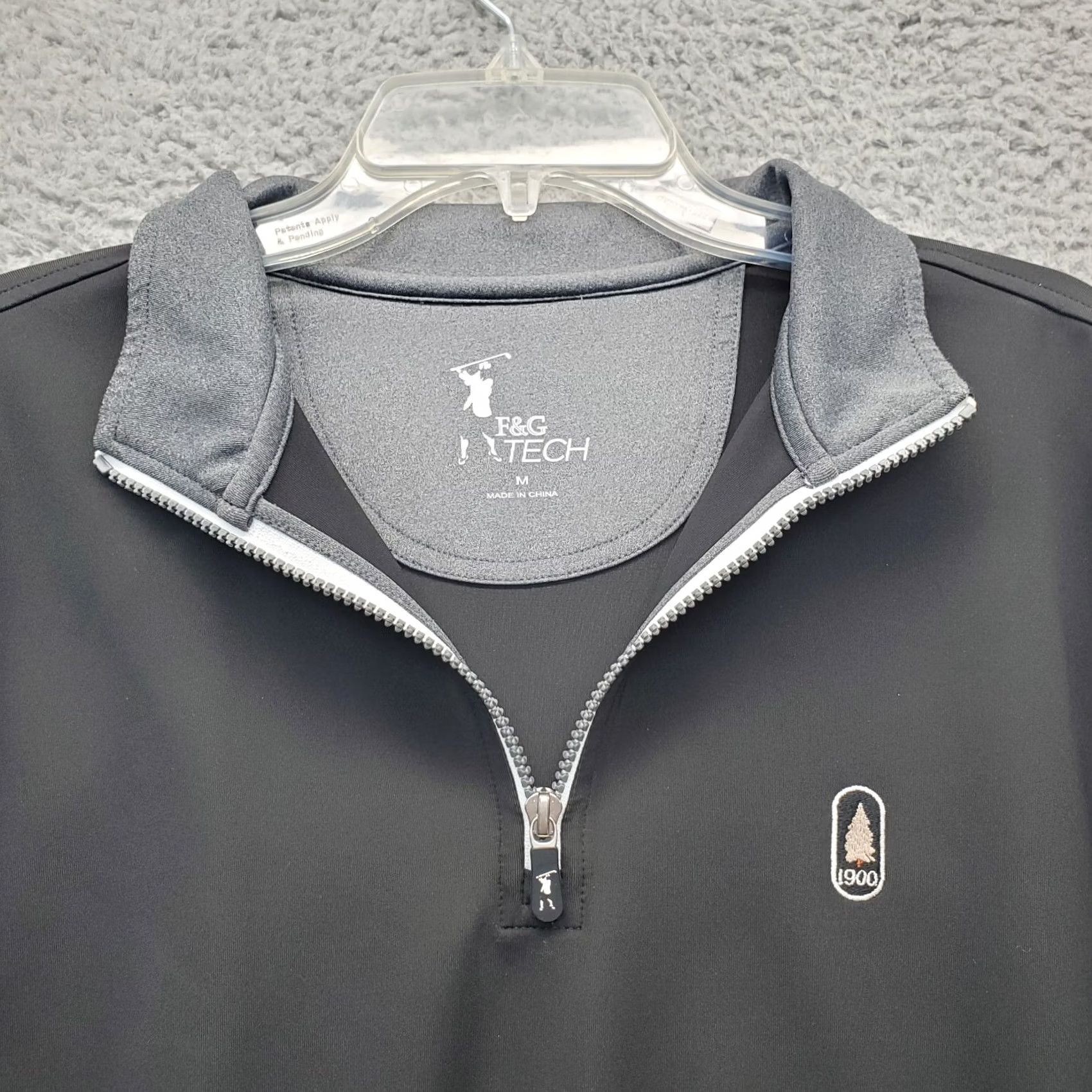 Logo 7 F&G Tech Golf Sweatshirt Mens M Black Performance Breathable 1/4 Zip Crest Logo Size US M / EU 48-50 / 2 - 5 Thumbnail