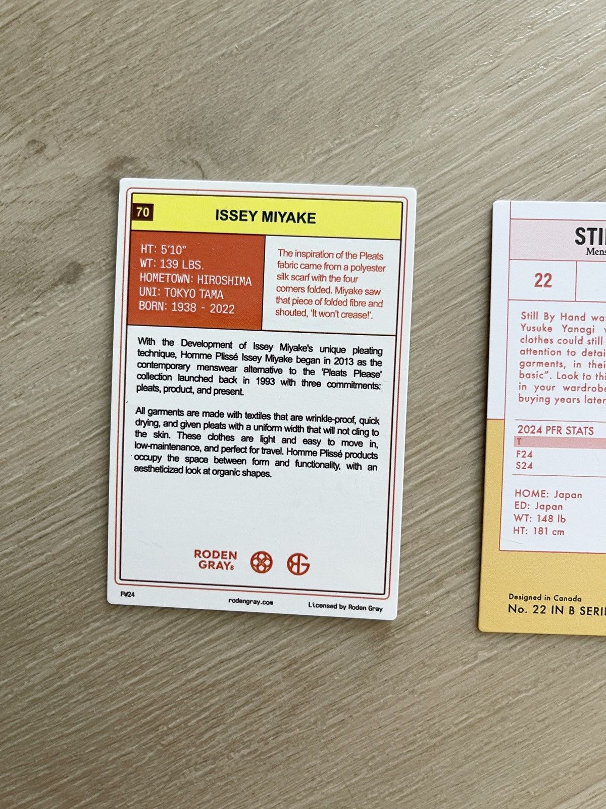 Japanese Brand STEAL! Roden Gray Fashion Designers All Stars Tracking Cards Size ONE SIZE - 8 Thumbnail