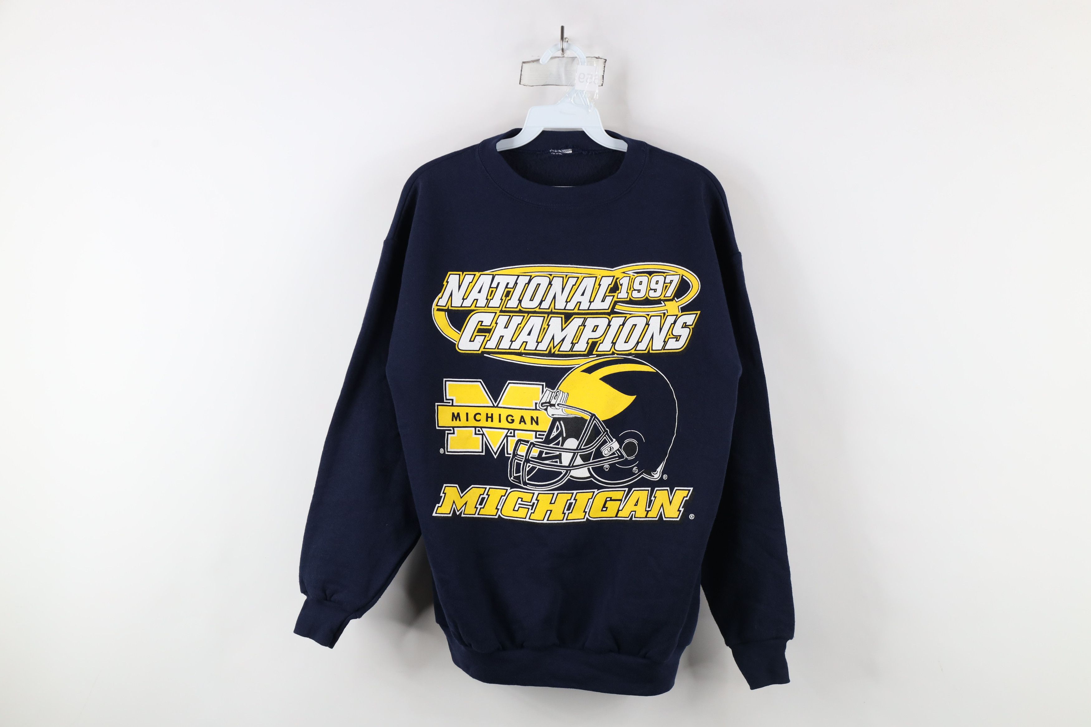 Vintage Vintage 90s University of Michigan Football Sweatshirt Size US M / EU 48-50 / 2 - 1 Thumbnail