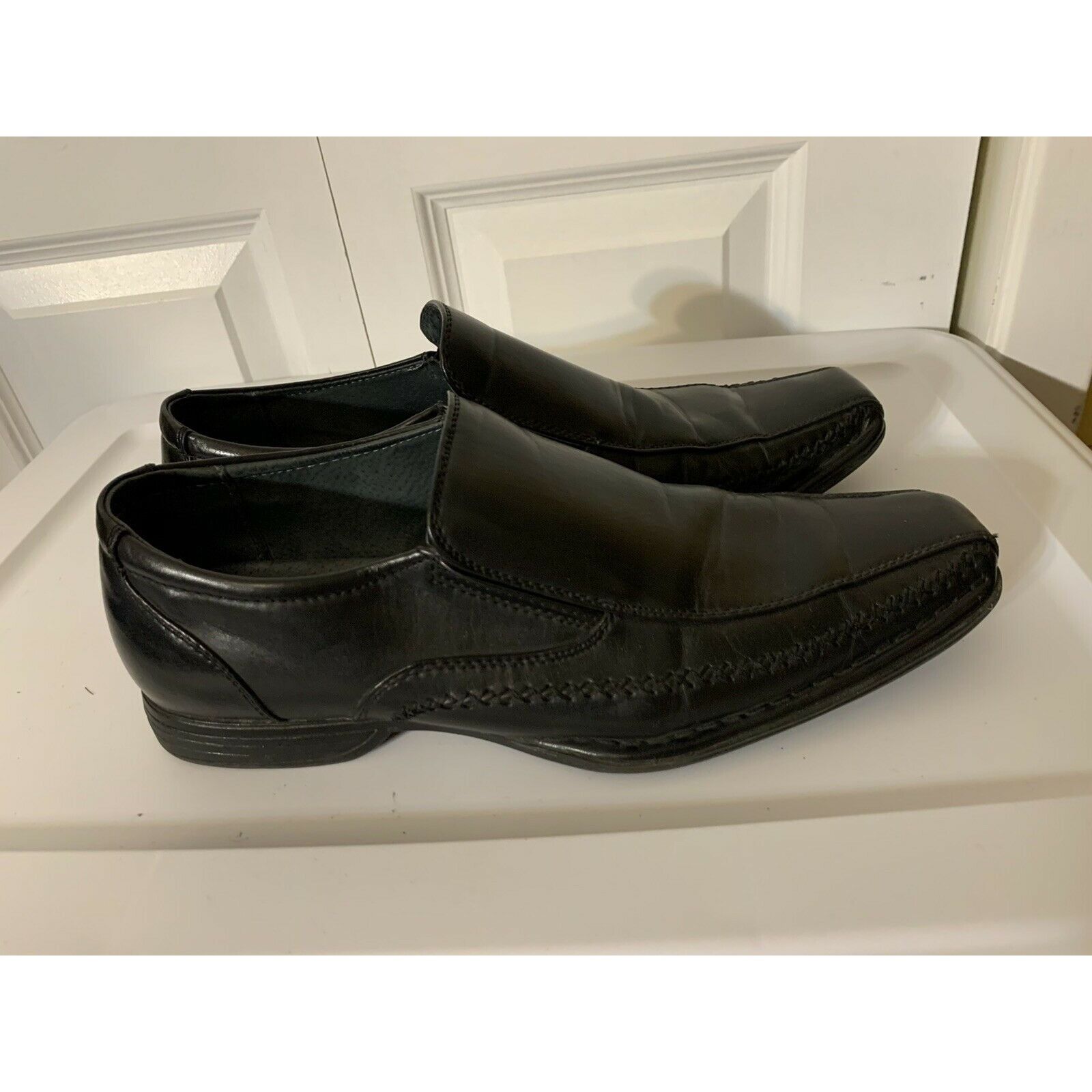 Madden NYC Madden Mens Black Dress Loafers Slip Ons Trace 9.5 M Size US 9.5 / EU 42-43 - 4 Thumbnail
