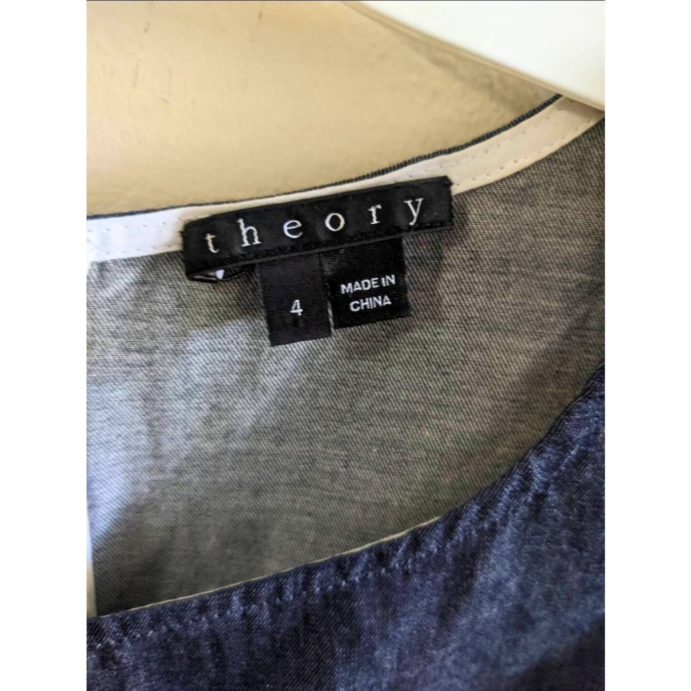 Theory Theory Women’s Denim Romper Size 4 Dark Blue Sleeveless Cott Size 27" / US 4 / IT 40 - 3 Thumbnail