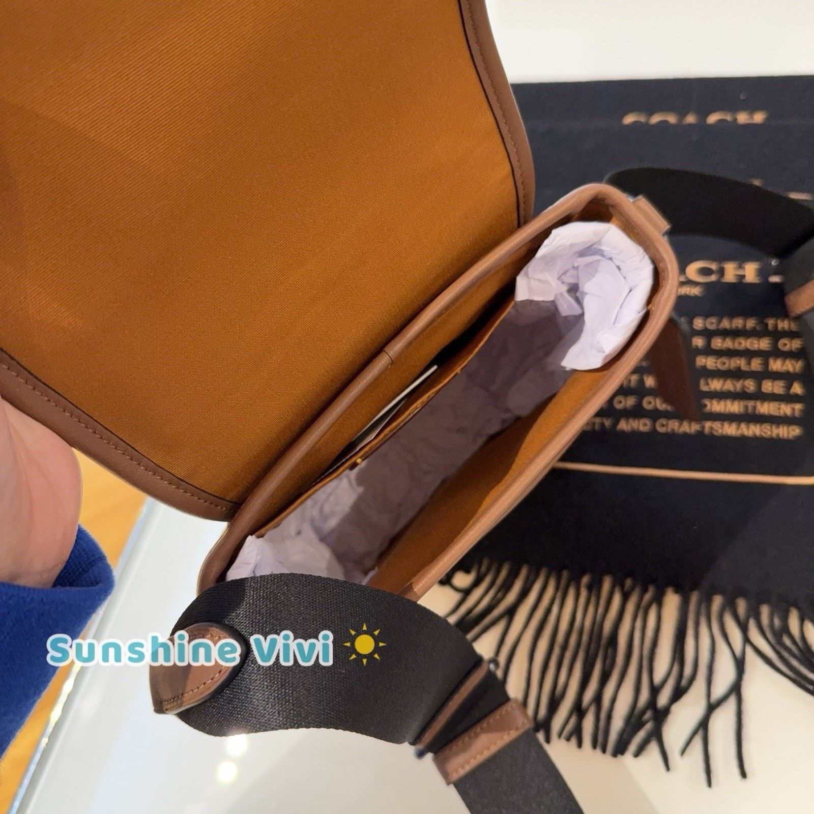 Coach NWT COACH Lucas Crossbody Bag Suede CCF94 Caramel Sable Size ONE SIZE - 6 Thumbnail