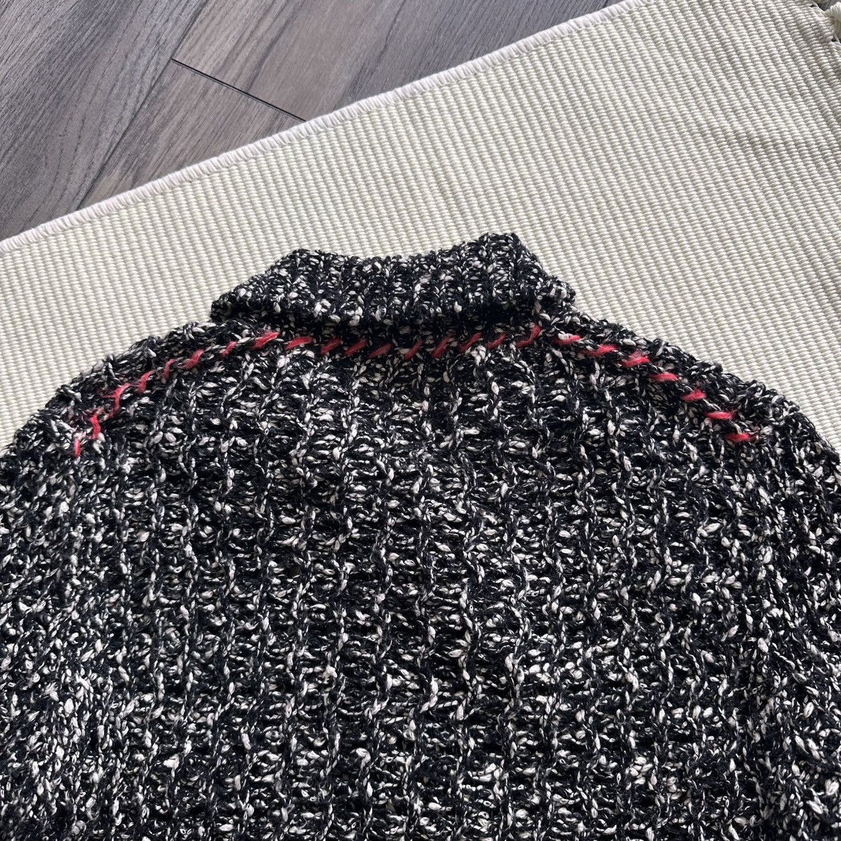 Acne Studios Acne Studios Black and White Marled Knit Polo Shirt Size XS / US 0-2 / IT 36-38 - 5 Thumbnail