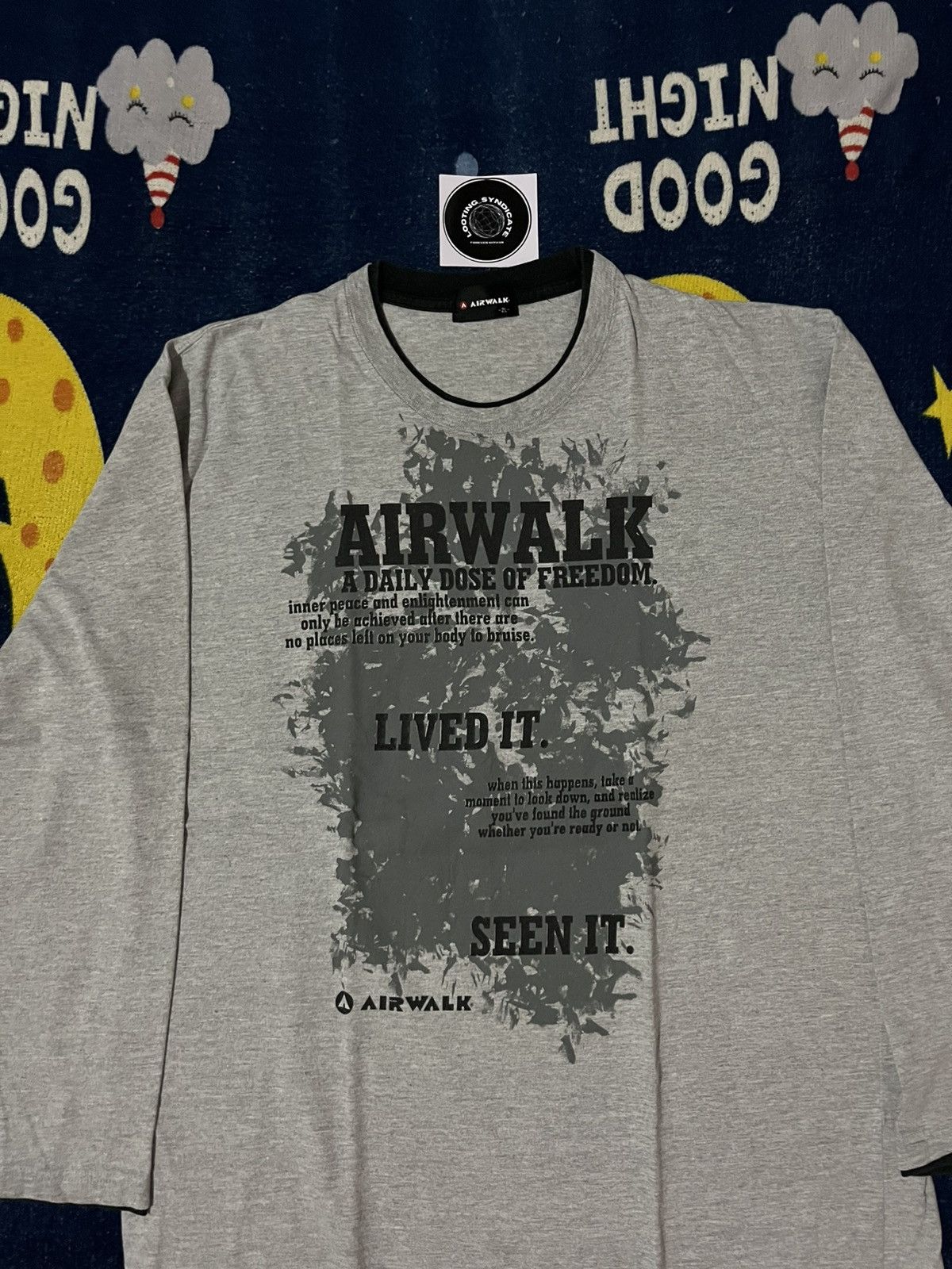 Airwalk Airwalk A Daily Dose Of Freedom Poem Longsleve Tee Size US XXL / EU 58 / 5 - 2 Thumbnail