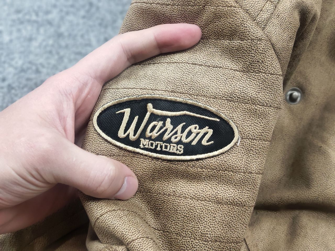Vintage Vintage Warson Police Perfecto Lamb leather Zip Tan jacket Size L / US 10 / IT 46 - 16 Thumbnail