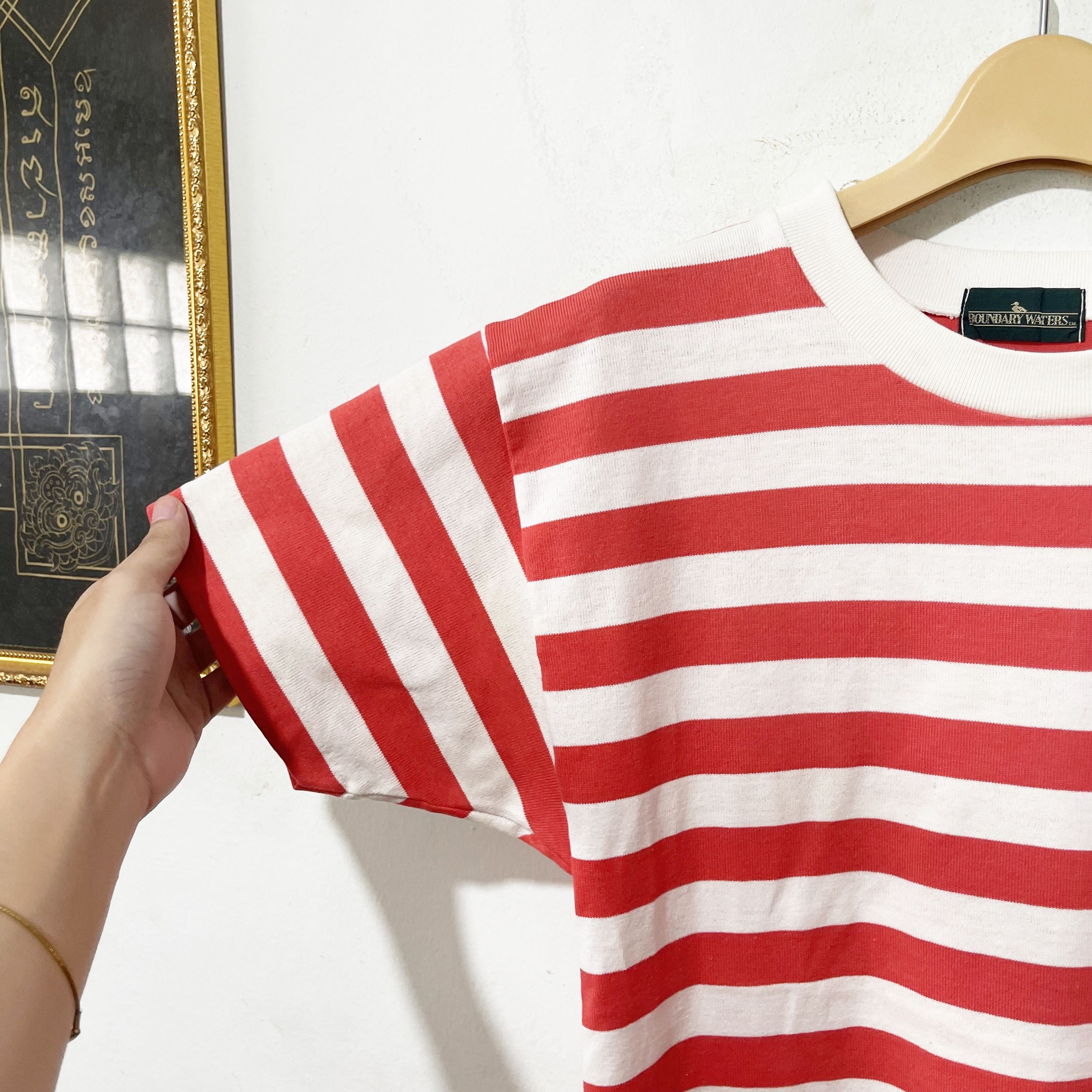Vintage Vintage 90s Striped Pocket Tee Size US S / EU 44-46 / 1 - 3 Thumbnail