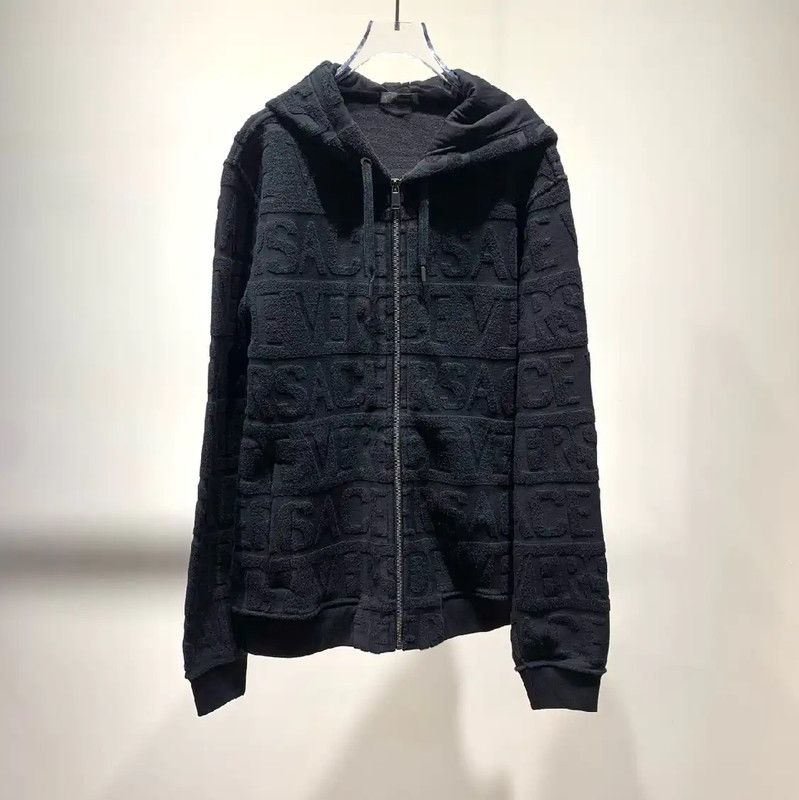 Versace Versace Black Cotton Men's Outerwear Jacket 0089 Size US L / EU 52-54 / 3 - 1 Thumbnail