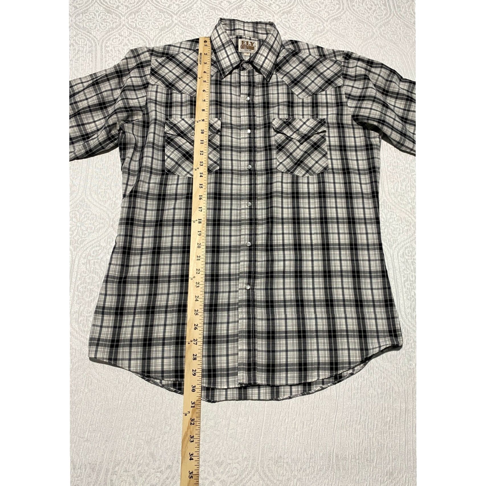 Vintage Ely Cattleman Mens Plaid Long Sleeve Western Snap Button Shirt Medium Size US M / EU 48-50 / 2 - 5 Thumbnail