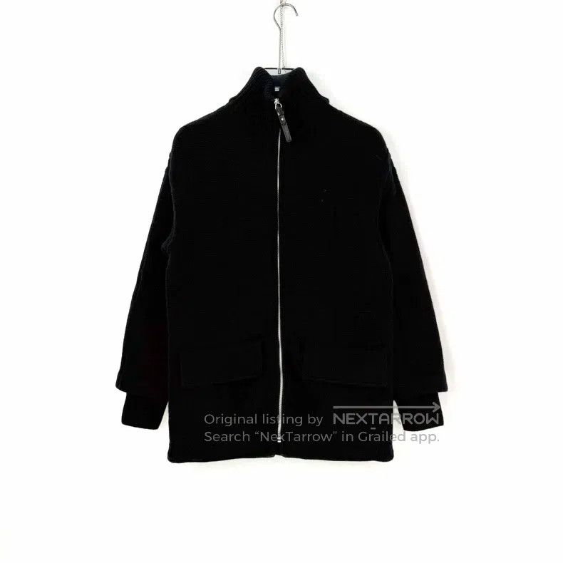 Hermes Hermes Black Subtle Print Full Wool Knit Cotton Coat Jacke Size XXS / US 00 / IT 34 - 3 Thumbnail