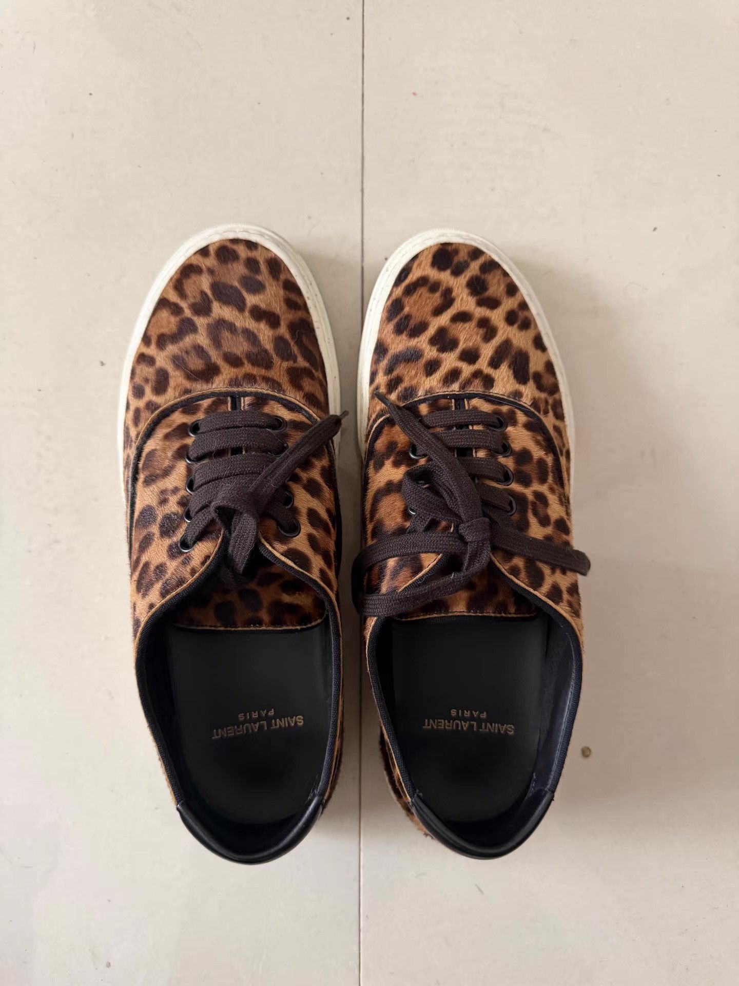 Saint Laurent Paris Saint Laurent Leopard Print Sneakers Ｑ23 Size US 7 / EU 40 - 1 Thumbnail